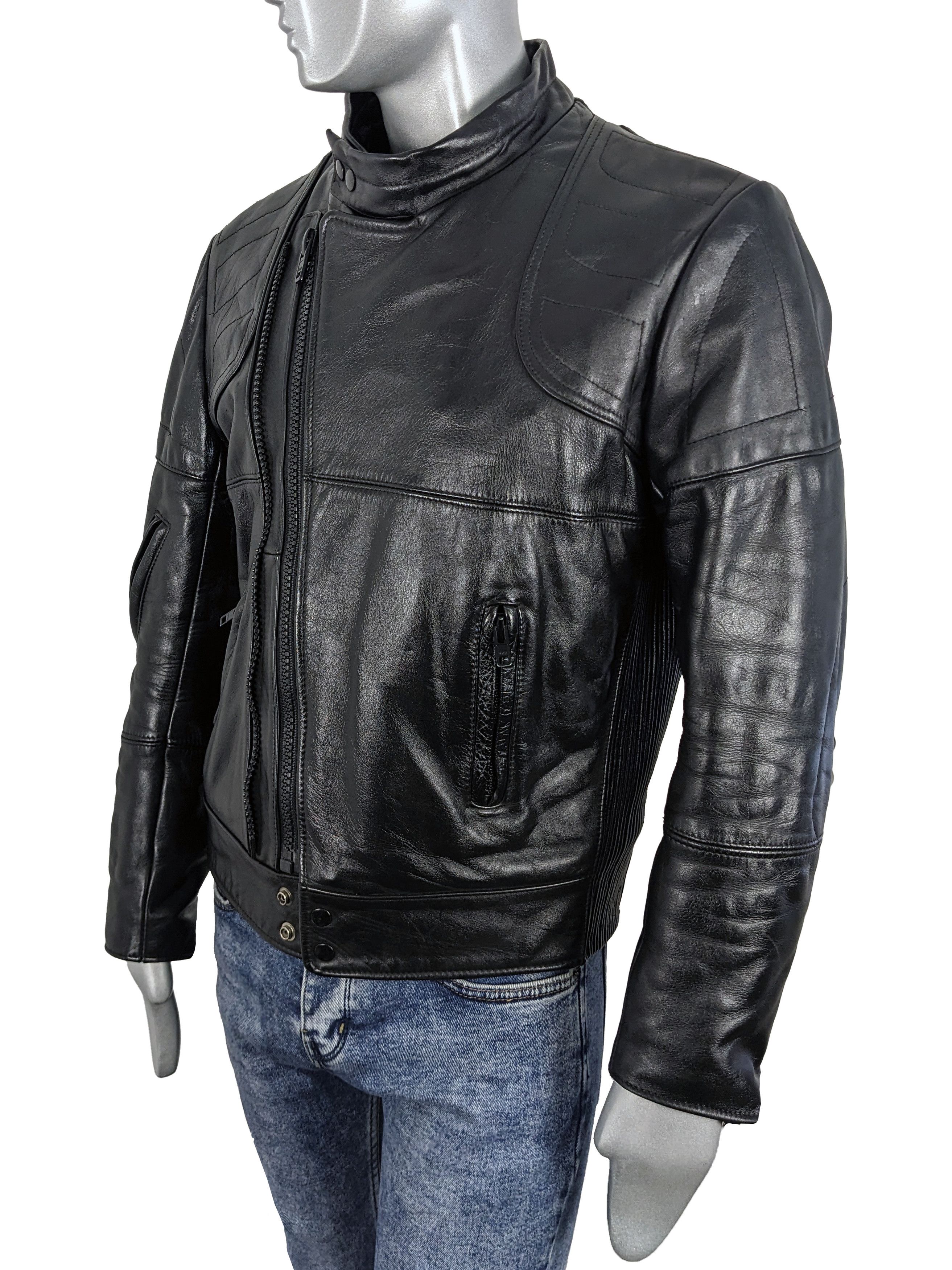 Vintage Vintage 80s Wolf Leathers Biker Motorcycle Cafe Racer Jacket Size US L / EU 52-54 / 3 - 7 Thumbnail