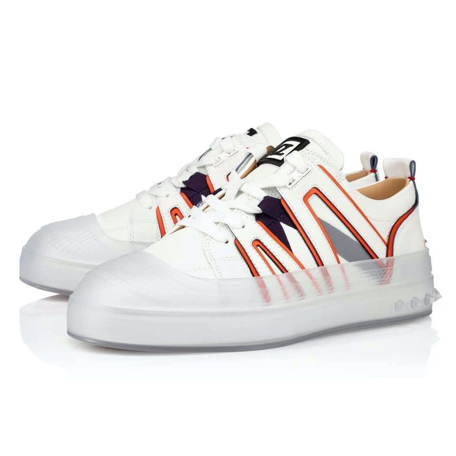 Christian Louboutin Christian Louboutin Men Vida Viva Flat Bianco White Orange Size US 13 / EU 46 - 3 Thumbnail