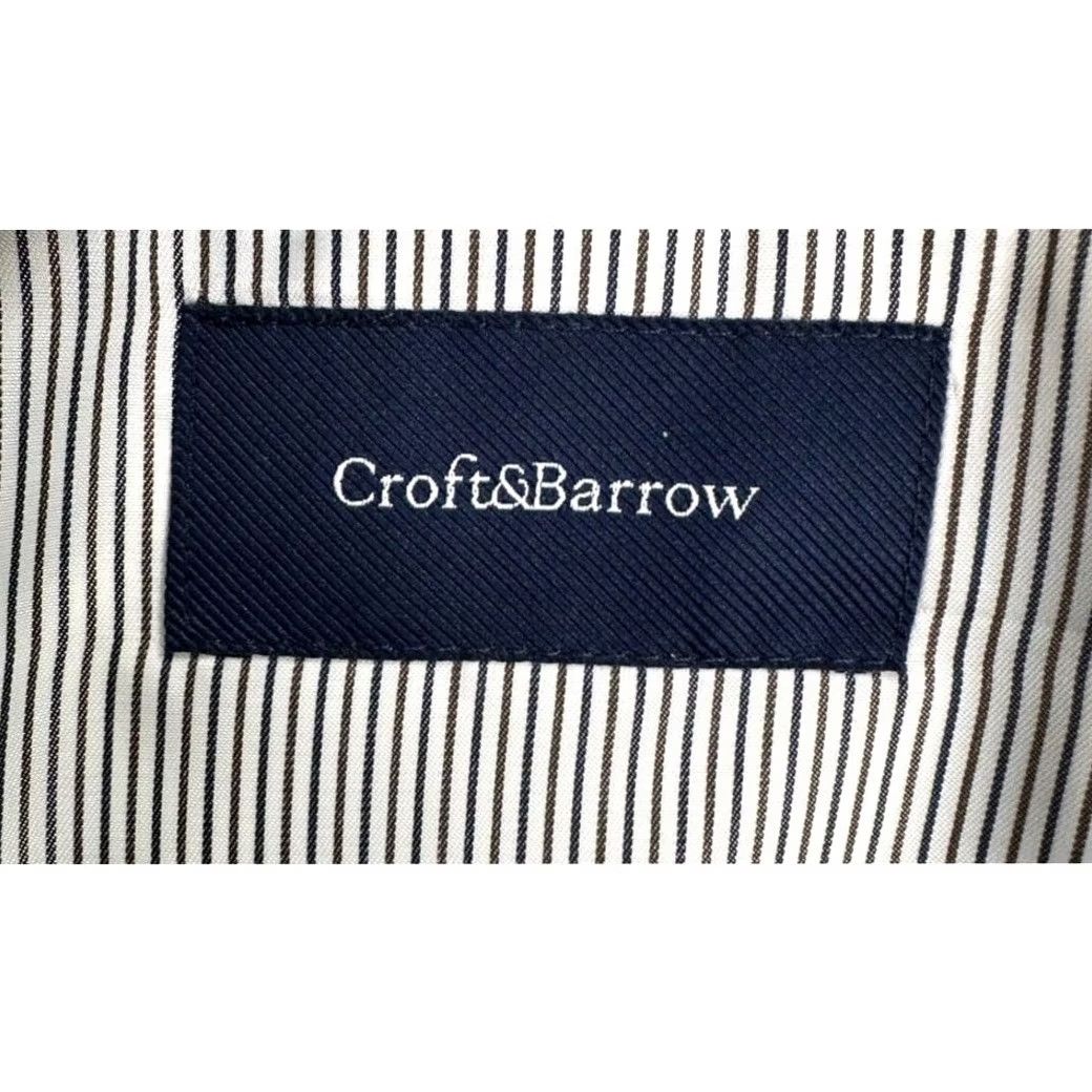 Croft & Barrow VINTAGE? No. Croft Barrow Blazer Mens 42L Tan 2 Button Tuxedo Jacket Classic Long Notch Lapel Business Formal Wedding Garment Shirt? Size 42R - 5 Thumbnail