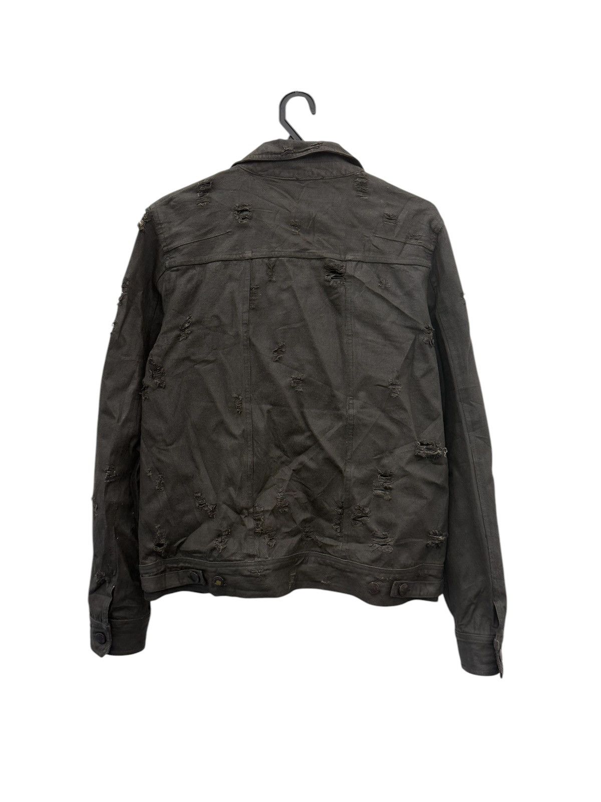 In The Attic × Japanese Brand × Undercover Japan Brand In The Attic Ripped Design Waxed Jacket Rare Size US M / EU 48-50 / 2 - 4 Thumbnail