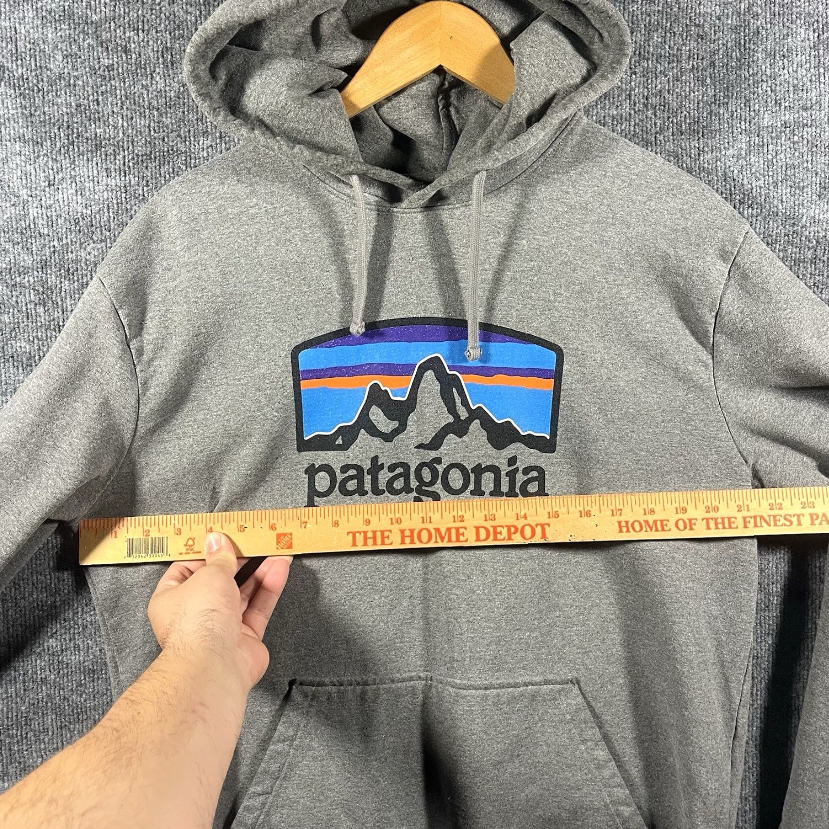 Patagonia Patagonia Jumper Hoodie Mens Pullover High Neck 90s Outdoor Logo Grey L Size US L / EU 52-54 / 3 - 5 Thumbnail