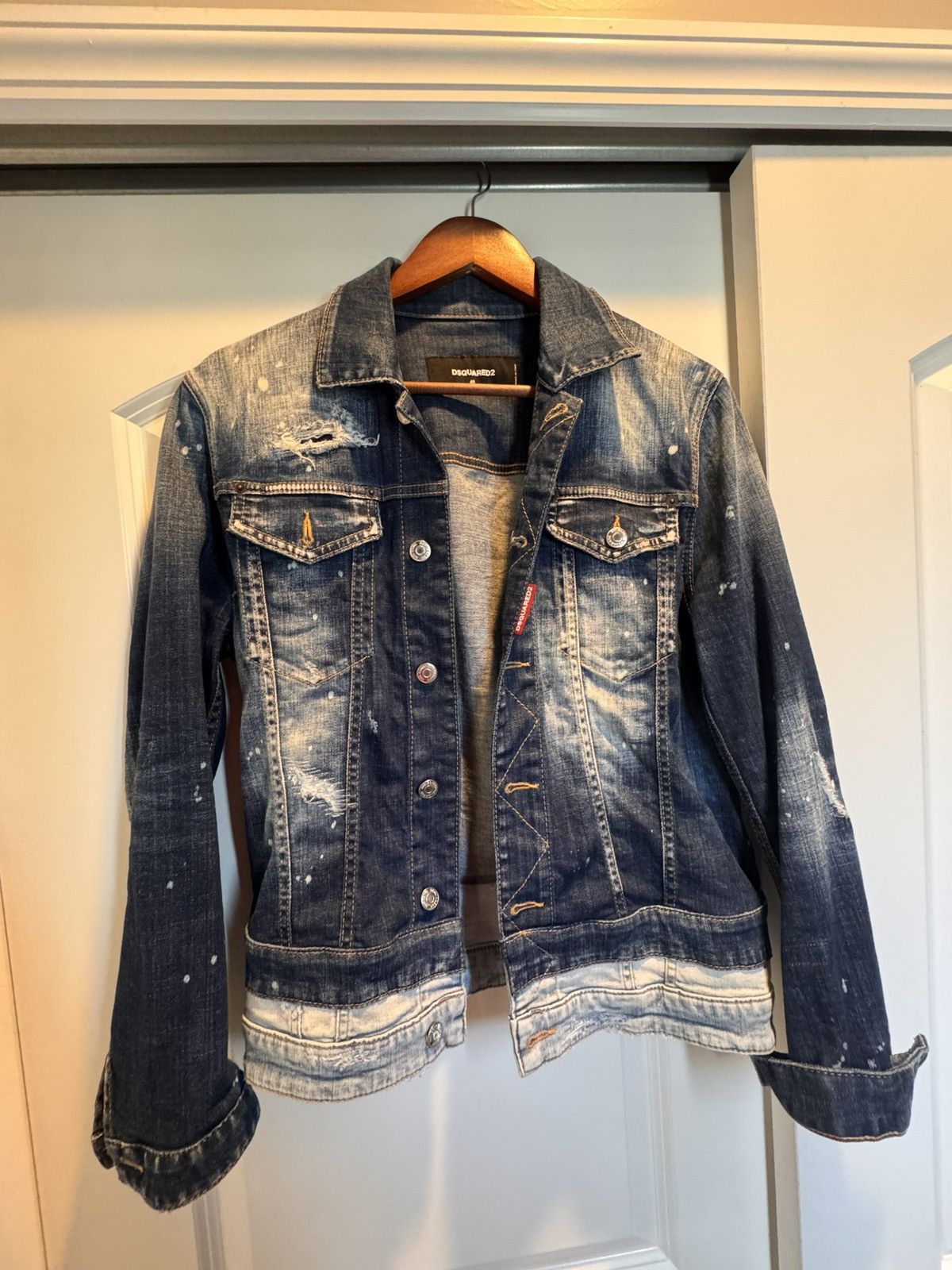 Dsquared2 Dsquared2 Denim Jacket with light denim bottom. Size US S / EU 44-46 / 1 - 1 Thumbnail