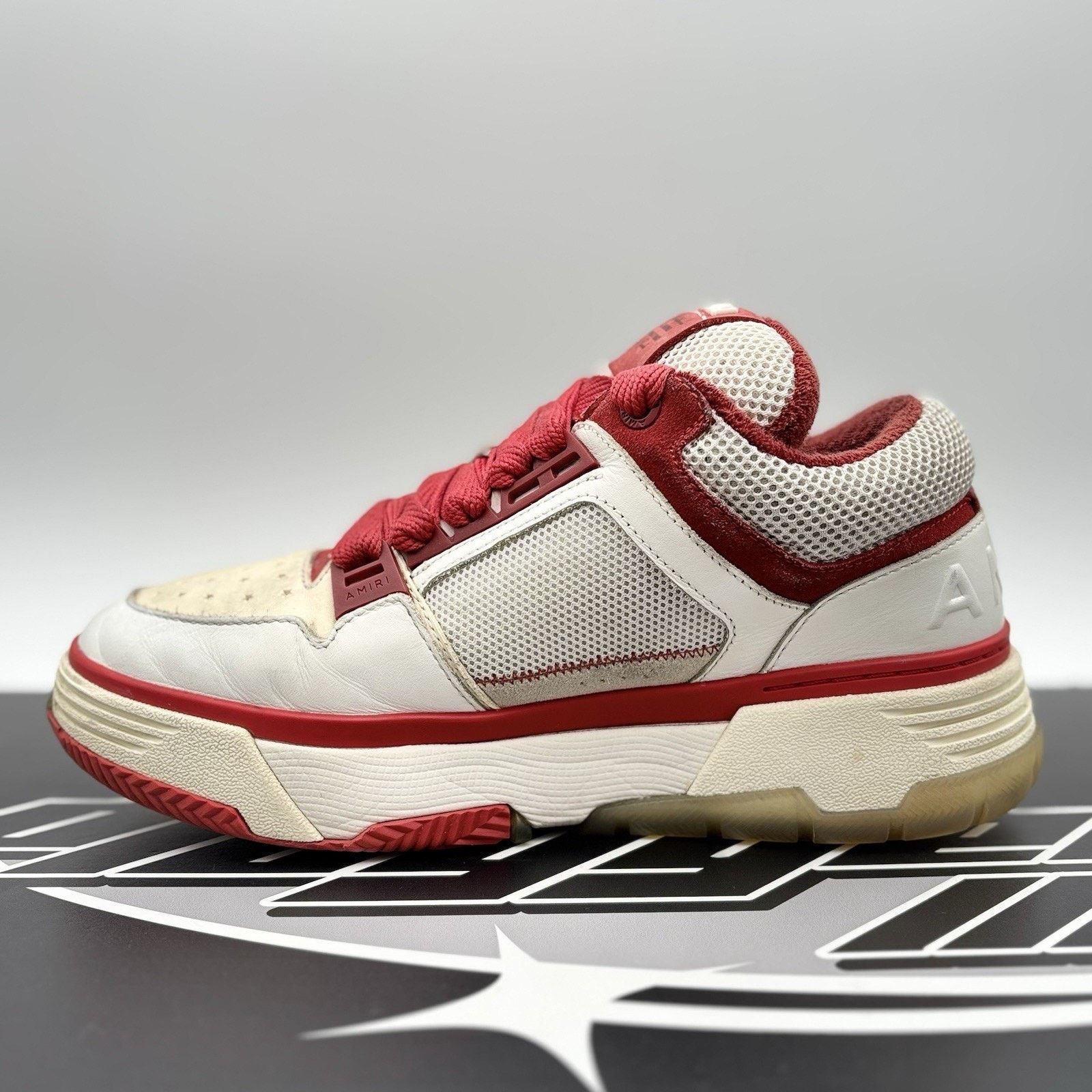 Amiri Size 42 (9 US) Amiri MA-1 ' White, Red ' | GOOD CONDITION! Size US 9 / EU 42 - 4 Thumbnail