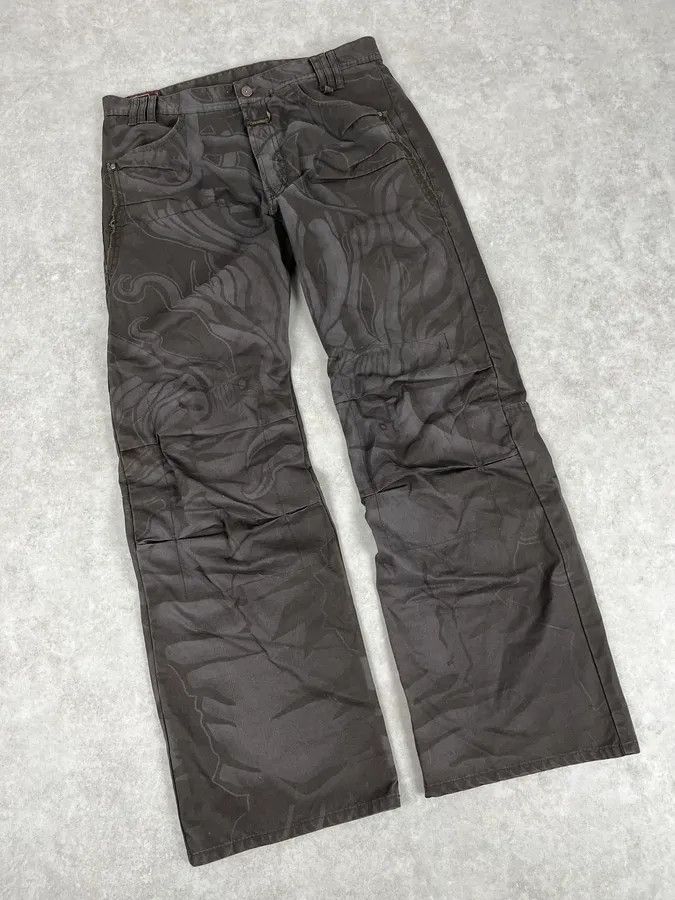 Marithe + Francois Girbaud 2000s Marithé + François Girbaud Brown Nylon Tattoo Large Pants Size US 34 / EU 50 - 5 Thumbnail