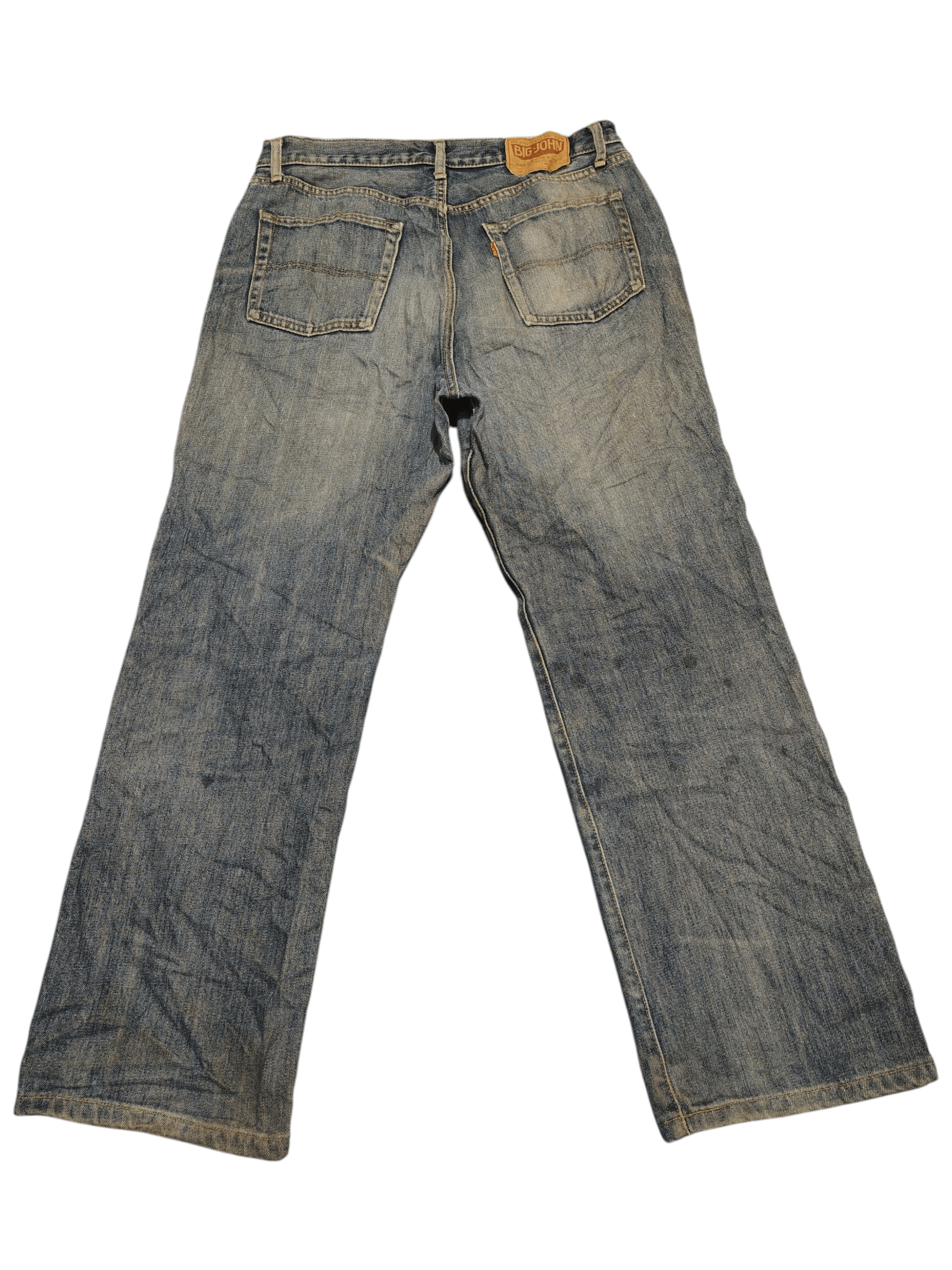 Big John Japanese Big John Distressed Jeans Baggy Style Size US 33 - 2 Thumbnail