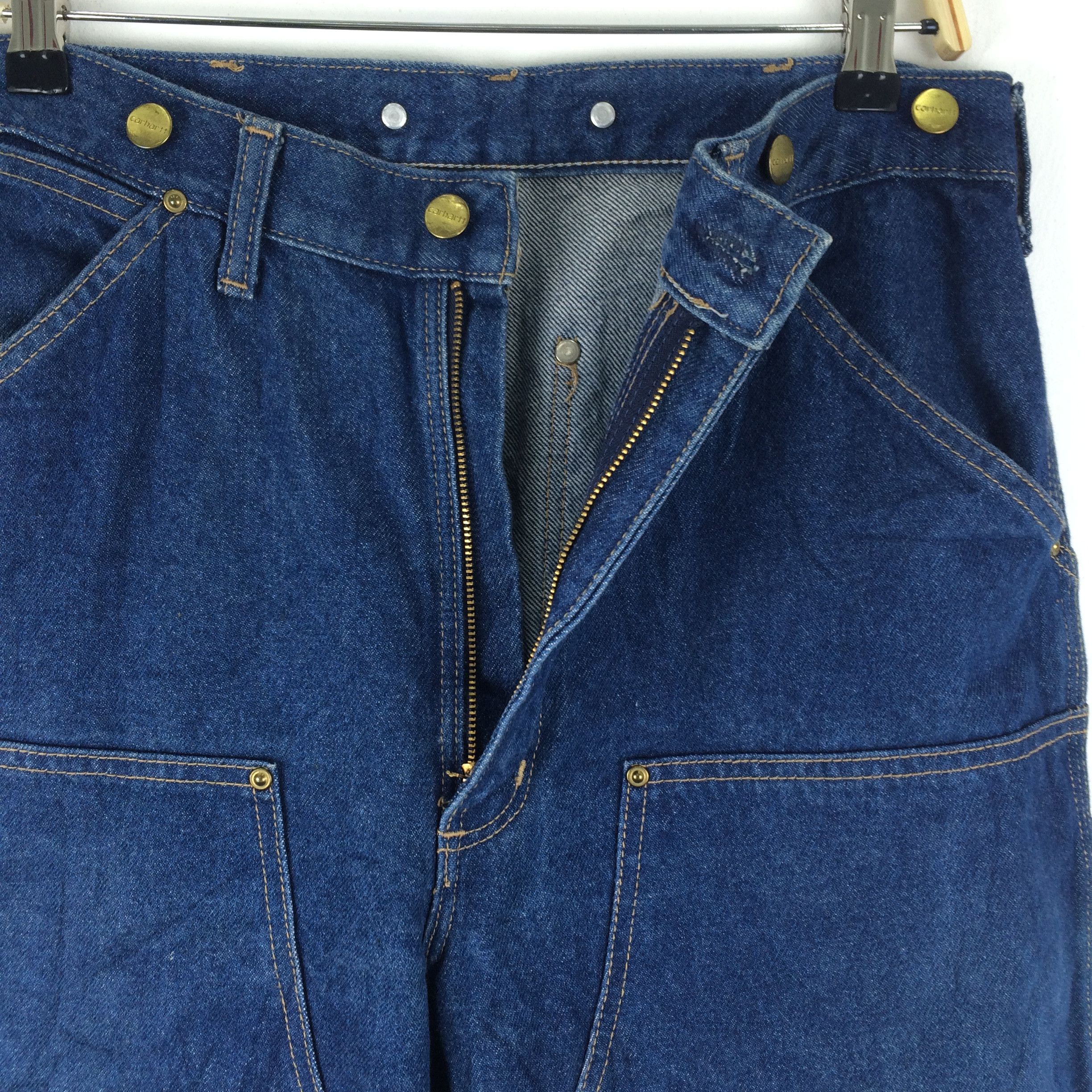 Carhartt × Vintage X214 CARHARTT VTG OVERALL DENIM CARPENTER PANTS WORKWEAR Size US 32 / EU 48 - 7 Thumbnail