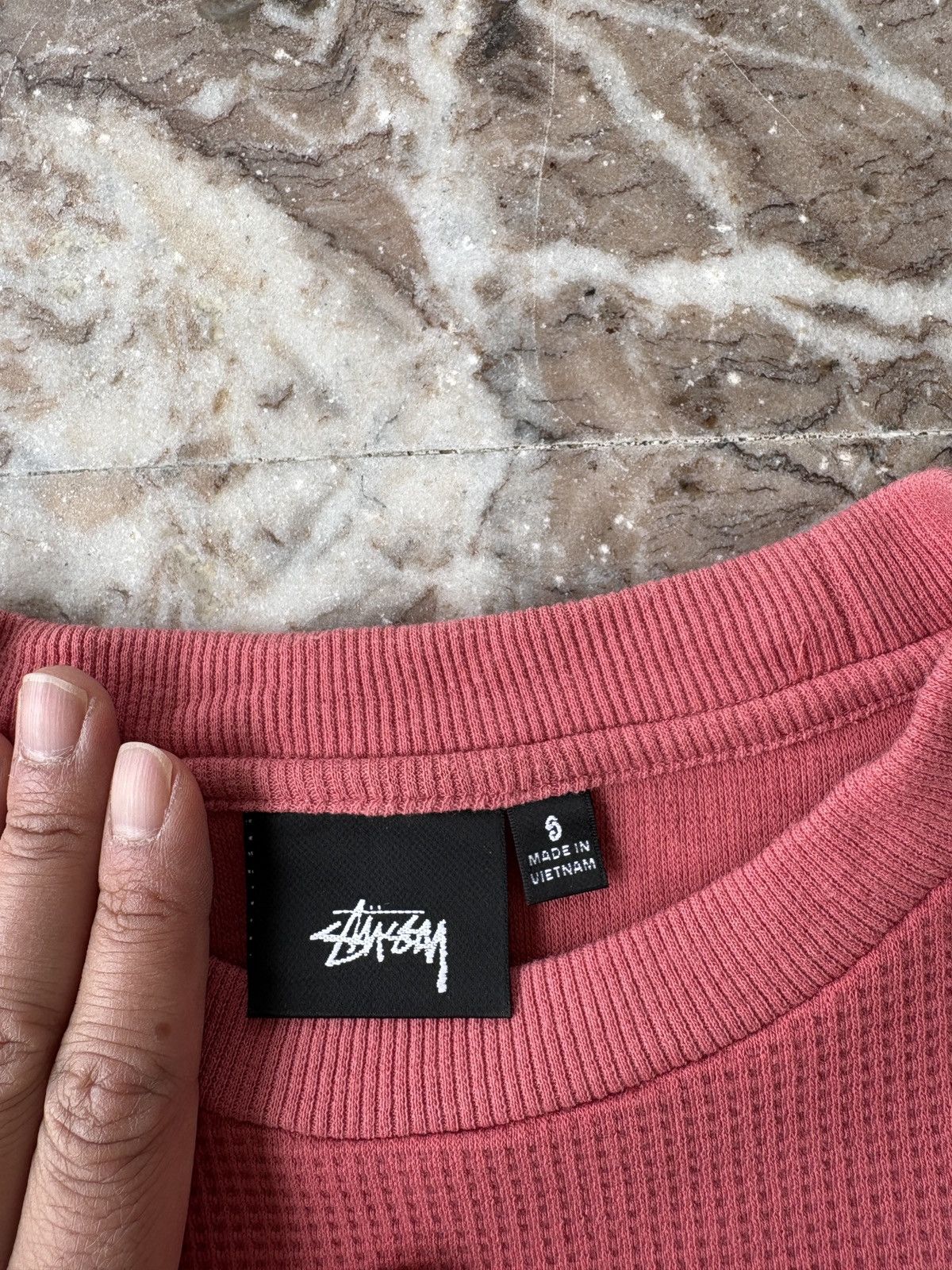 Stussy Stüssy Long Sleeve Thermal shirt with a waffle knit Size US M / EU 48-50 / 2 - 16 Thumbnail