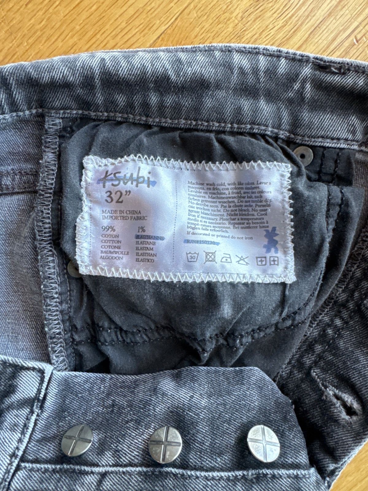 Ksubi Ksubi Distressed Skinny Denim Black Washed Size US 32 / EU 48 - 2 Thumbnail
