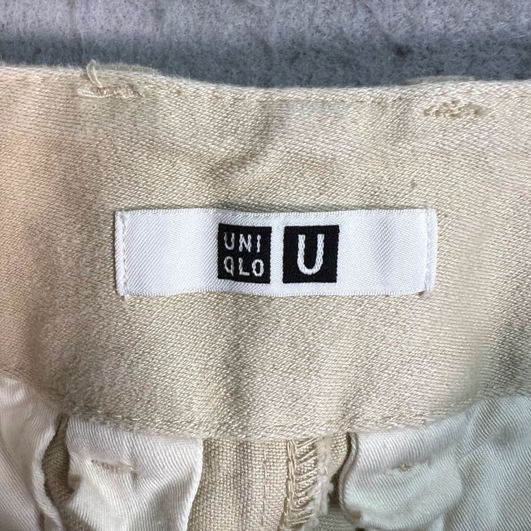 Uniqlo VINTAGE Uniqlo Pants Wide-Leg Chino Womens 12 Beige Adult Womens 12 Cotton Flat Front Mid Rise 30 In Inseam Versatile Casual Mens Department? Size 34" / US 12 / IT 48 - 3 Thumbnail