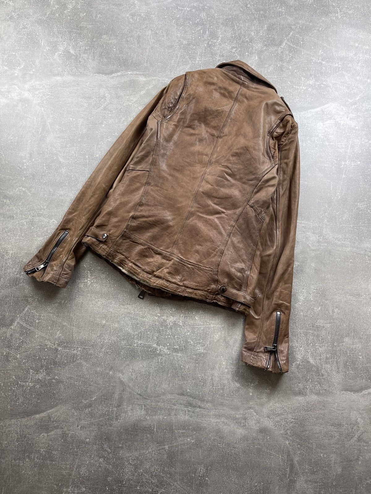 Giorgio Brato Giorgio Brato Avant Garde Distressed Handmade Leather Jacket Size M / US 6-8 / IT 42-44 - 7 Thumbnail