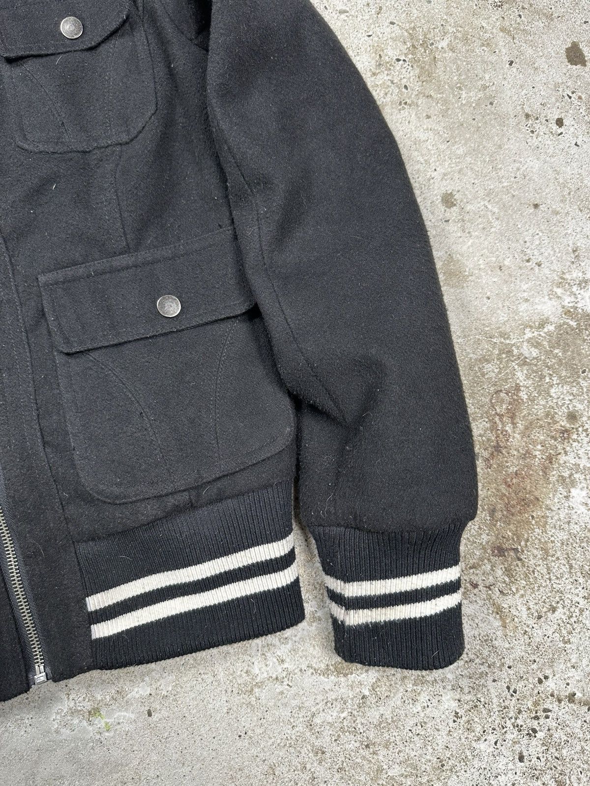 If Six Was Nine × Japanese Brand × Le Grande Bleu (L.G.B.) Vintage Y2K Faux Fur Bomber Wool Jacket Hooded Utility Size US S / EU 44-46 / 1 - 4 Thumbnail