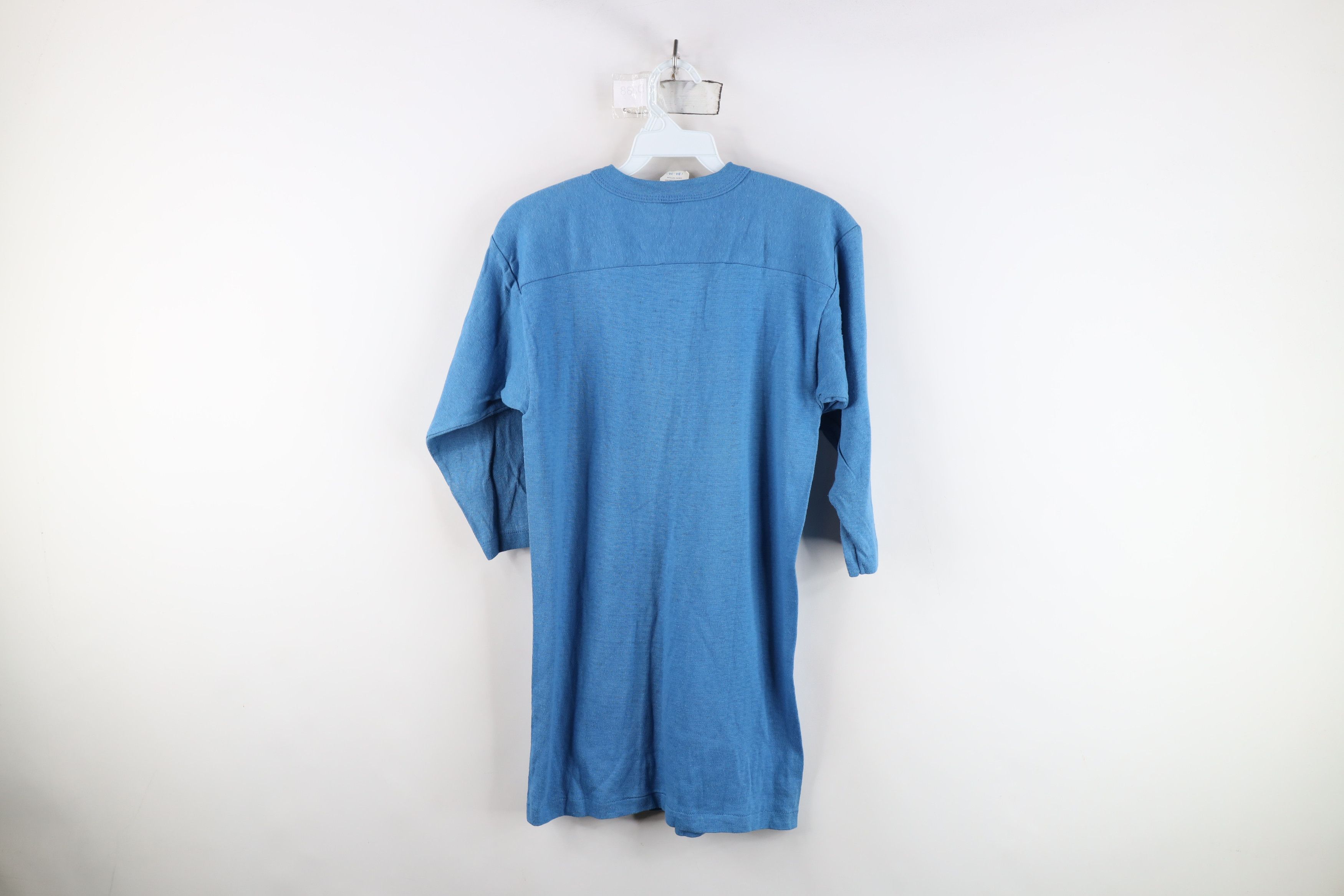 Vintage Vintage 60s 70s Cotton Knit Football Jersey T-Shirt Blue USA Size US S / EU 44-46 / 1 - 10 Thumbnail