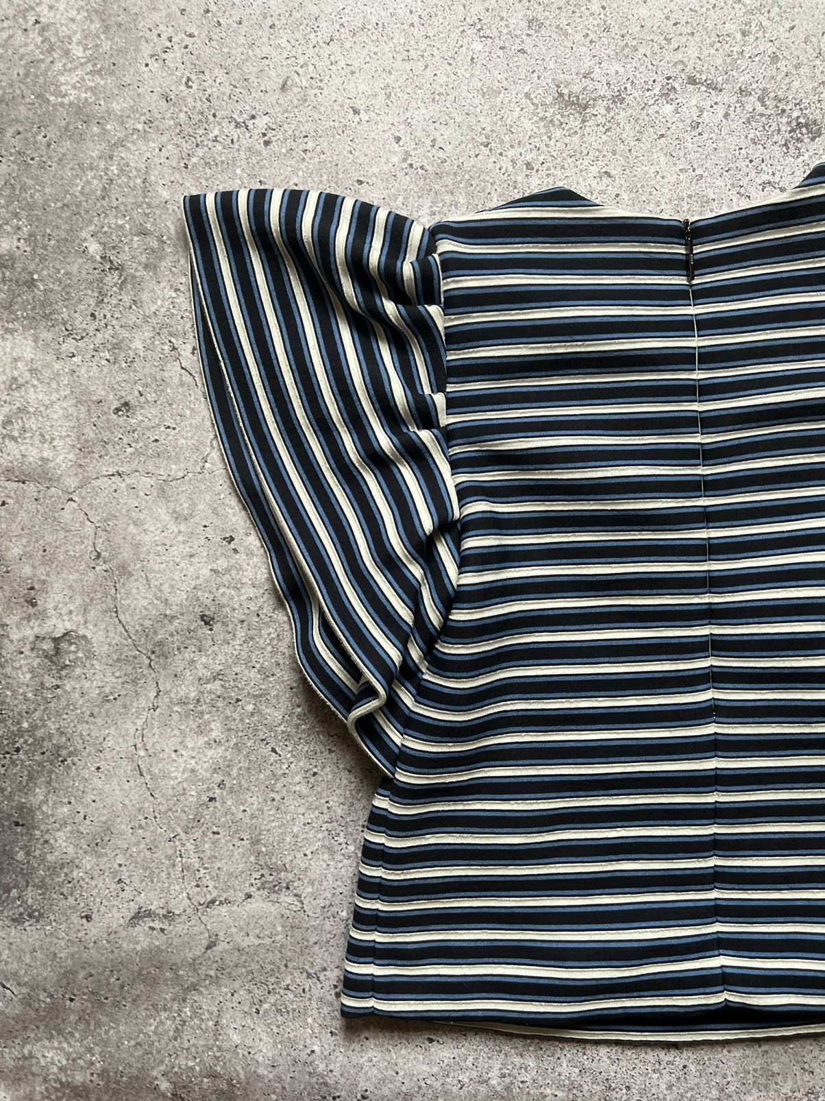 MSGM MSGM Milano Striped Ruffle Short Sleeve Top Size M / US 6-8 / IT 42-44 - 15 Thumbnail