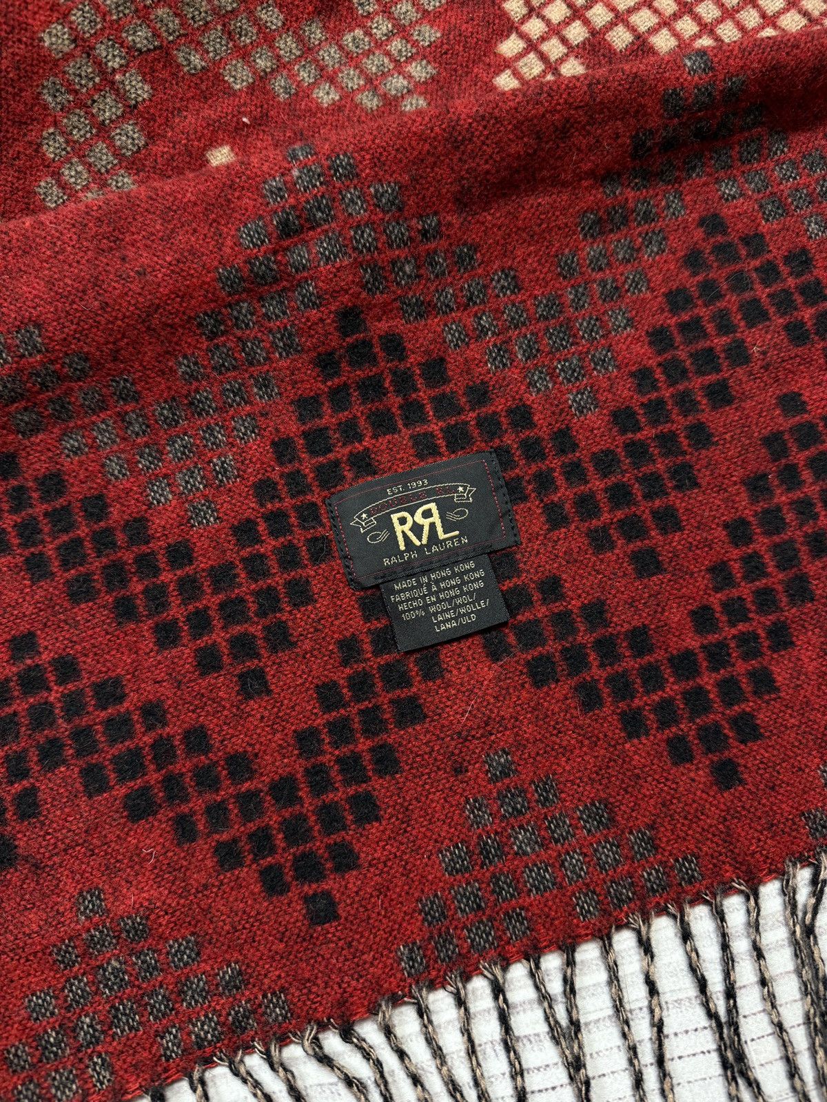 RRL Ralph Lauren Ralph Lauren Double RRL Crazy Wool Scarf Size ONE SIZE - 5 Thumbnail