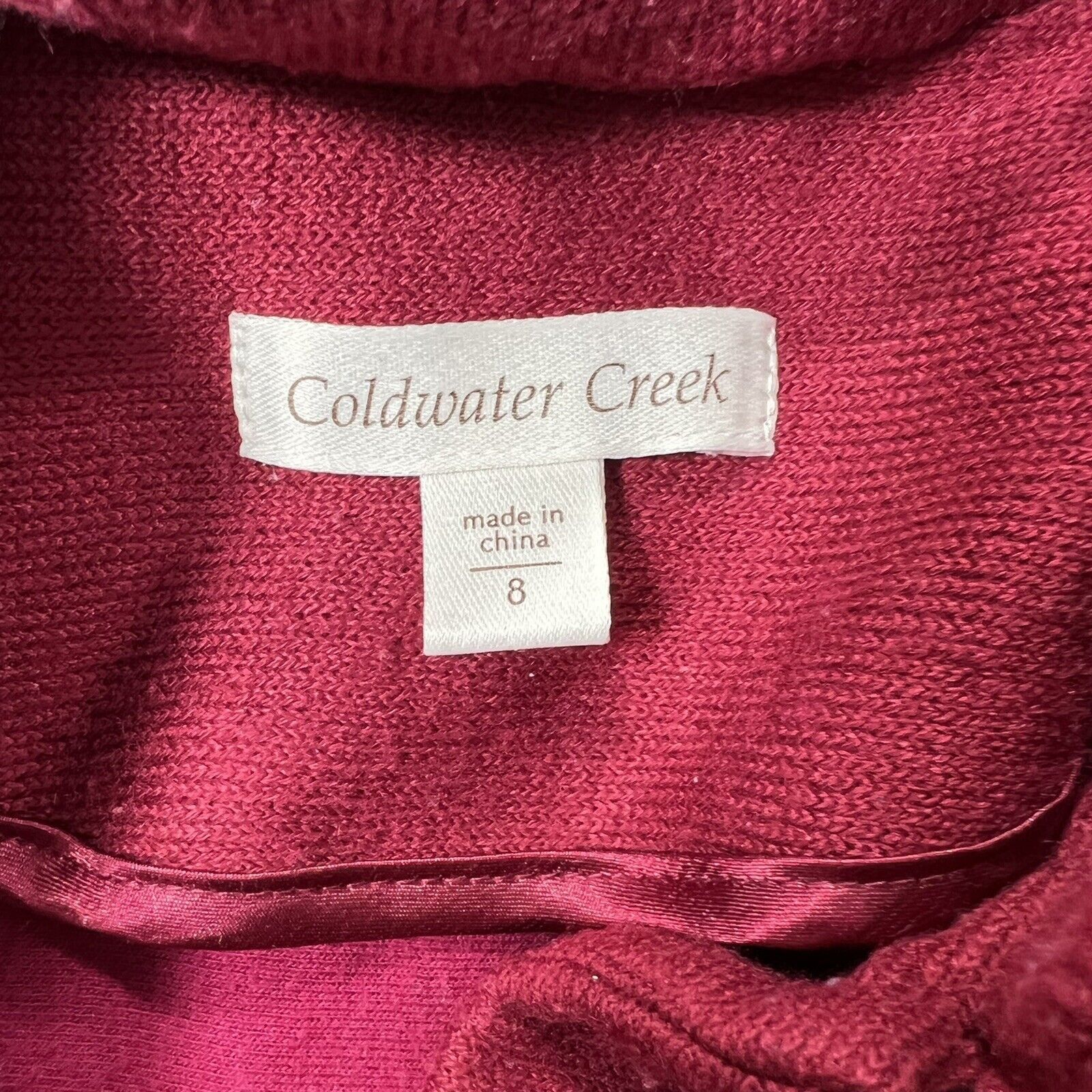 Coldwater Creek Coldwater Creek Knit Jacket Button Front Burgundy Acrylic Size M / US 6-8 / IT 42-44 - 7 Thumbnail