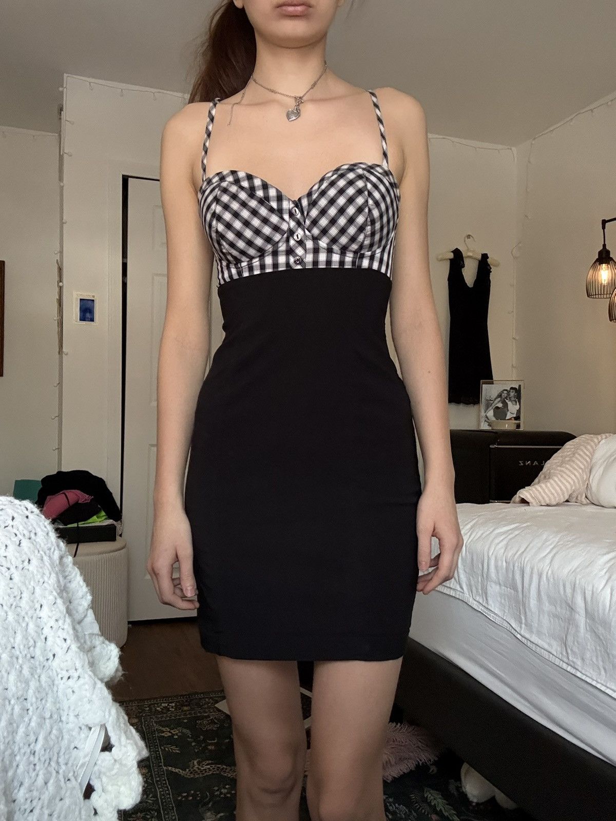 Guess Vintage Guess Plaid/Black Mini Dress Size S / US 4 / IT 40 - 1 Thumbnail