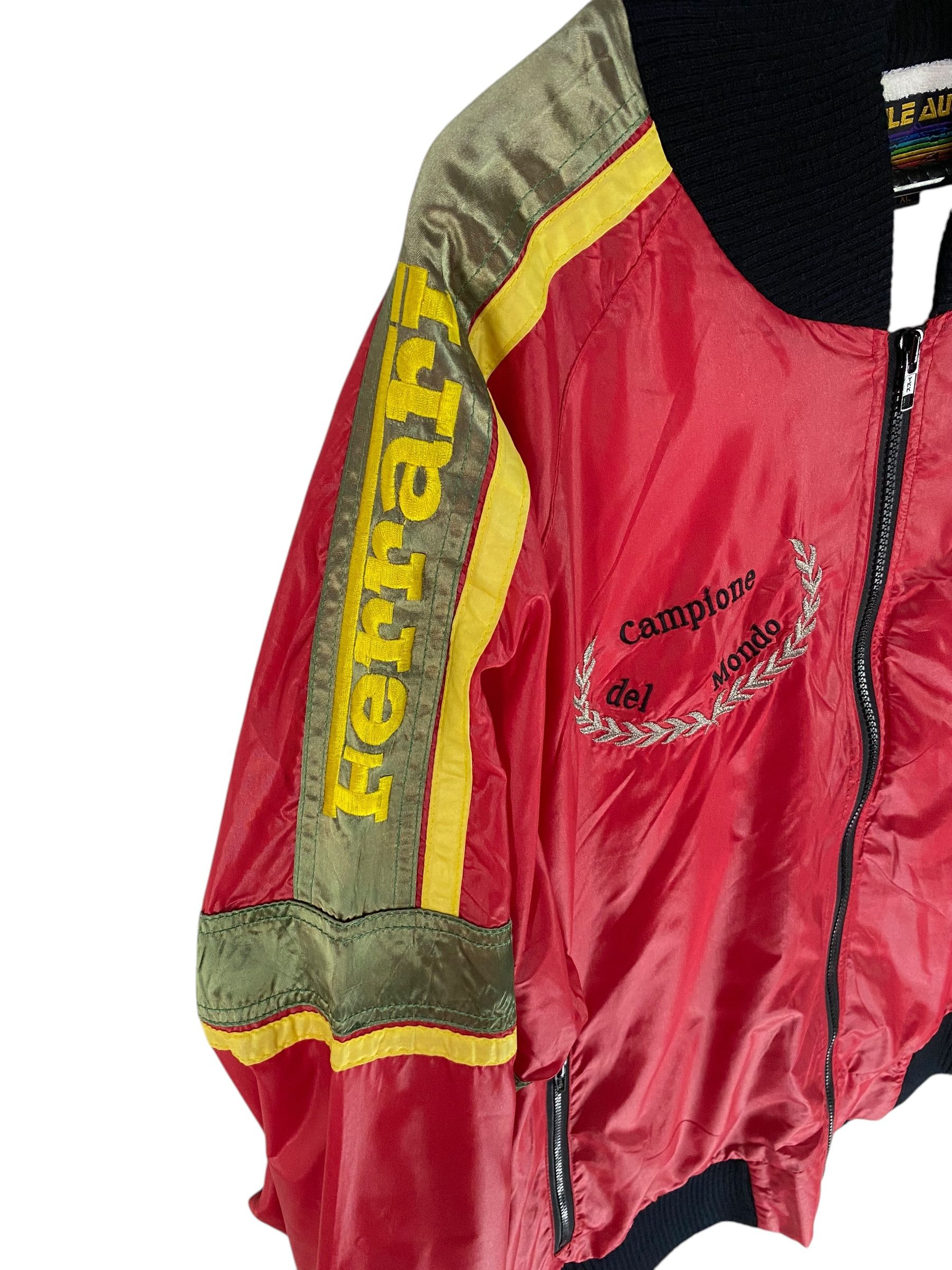 Ferrari × Vintage 80s Style Auto Ferrari campione del mundo satin jacket Size US XL / EU 56 / 4 - 7 Thumbnail