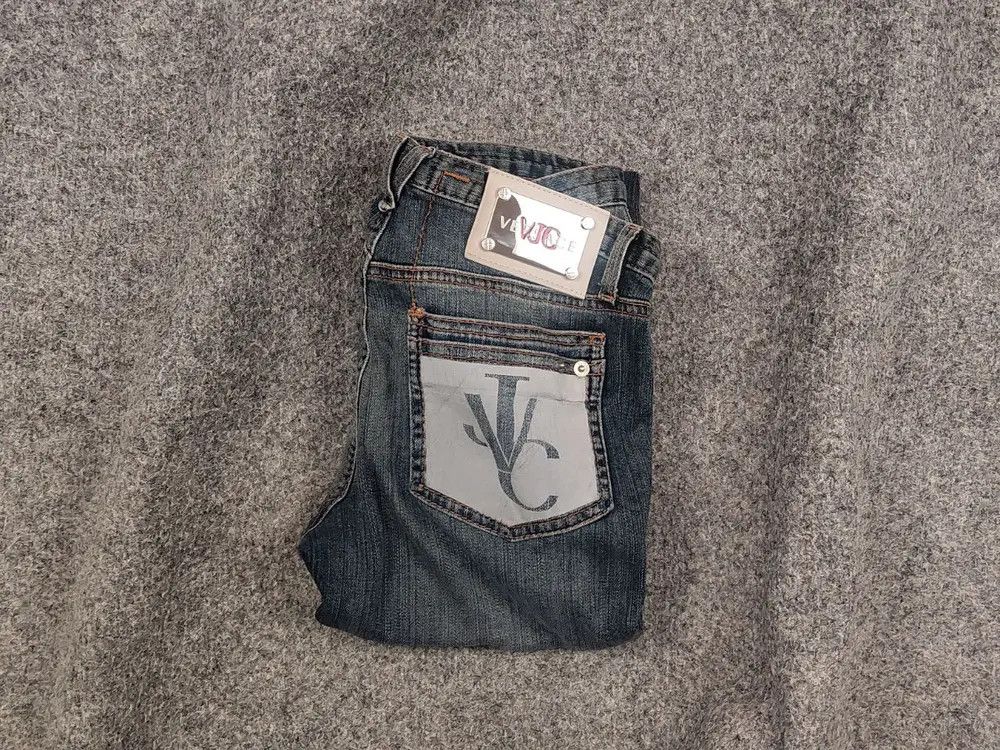 Versace Jeans Couture Vintage 90's Versace Jeans Couture Big Logo Slim Faded denim Size 26" / US 2 / IT 38 - 1 Thumbnail