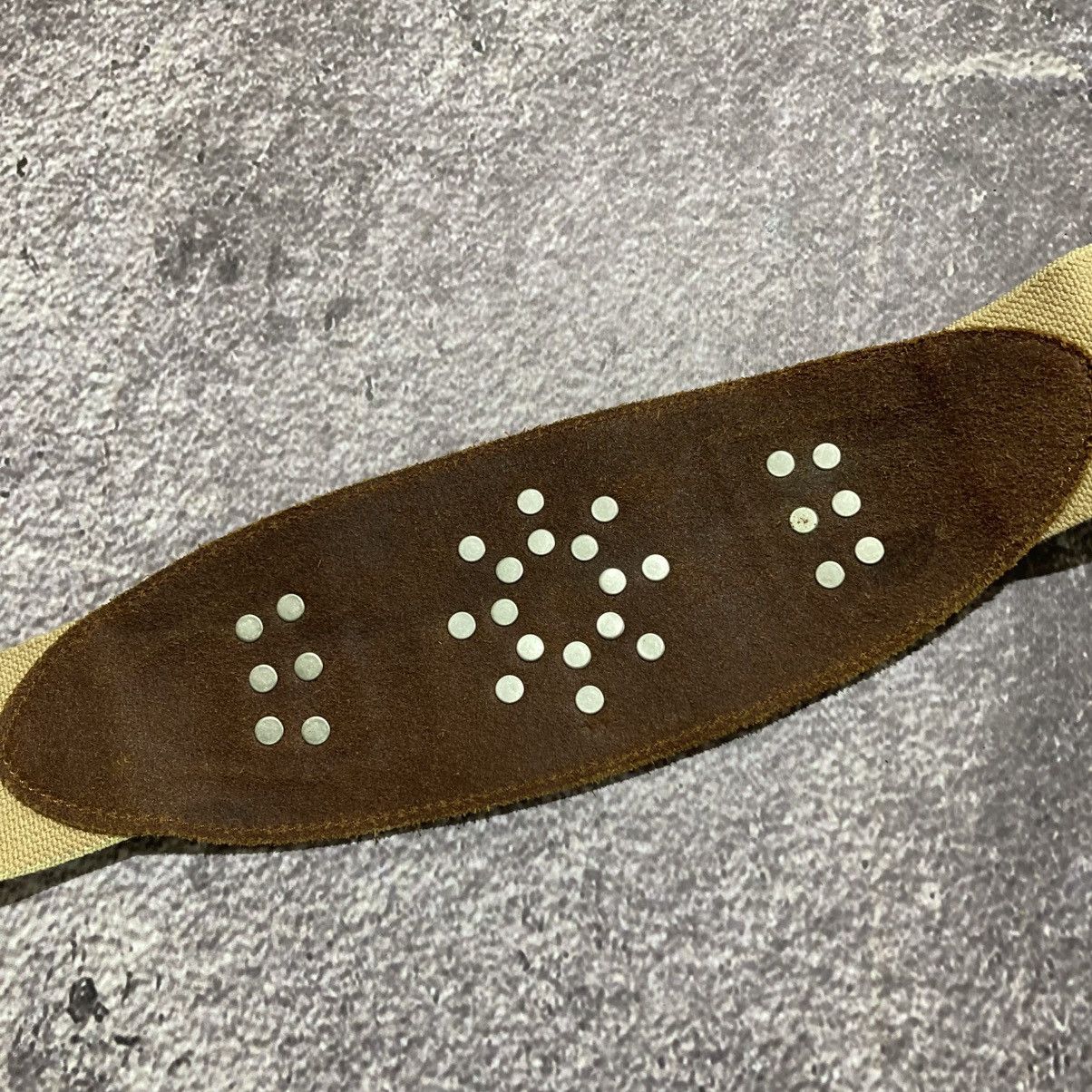 CABANE de ZUCCa VINTAGE CABANE ZUCCA Brown Leather Studded Wide Elastic Belt Size ONE SIZE - 12 Thumbnail