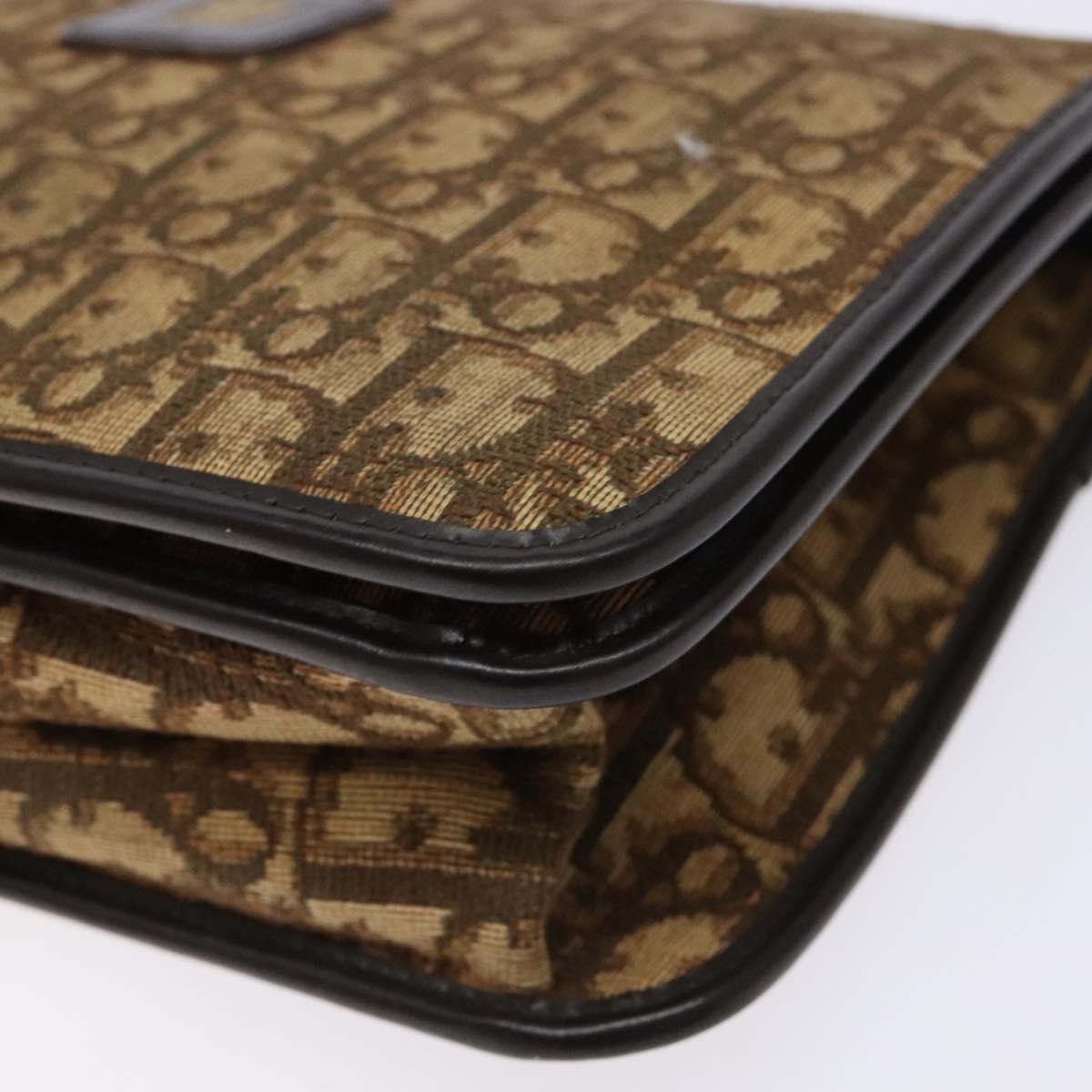 Dior DIOR Trotter Canvas Shoulder Bag Brown Gold Size ONE SIZE - 8 Thumbnail