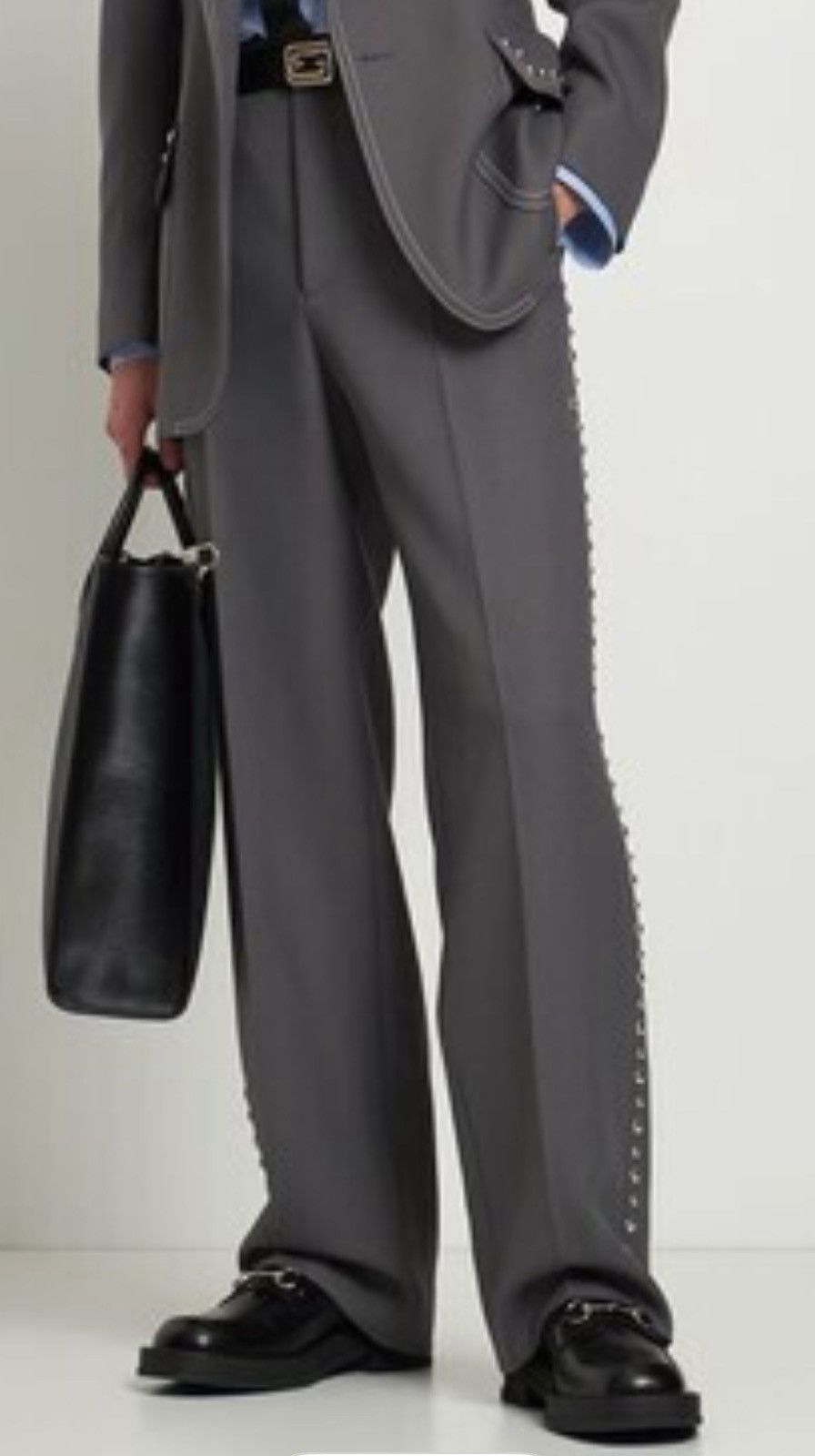 Gucci Stud sides fluid drill pants size46 Size US 30 / EU 46 - 2 Thumbnail