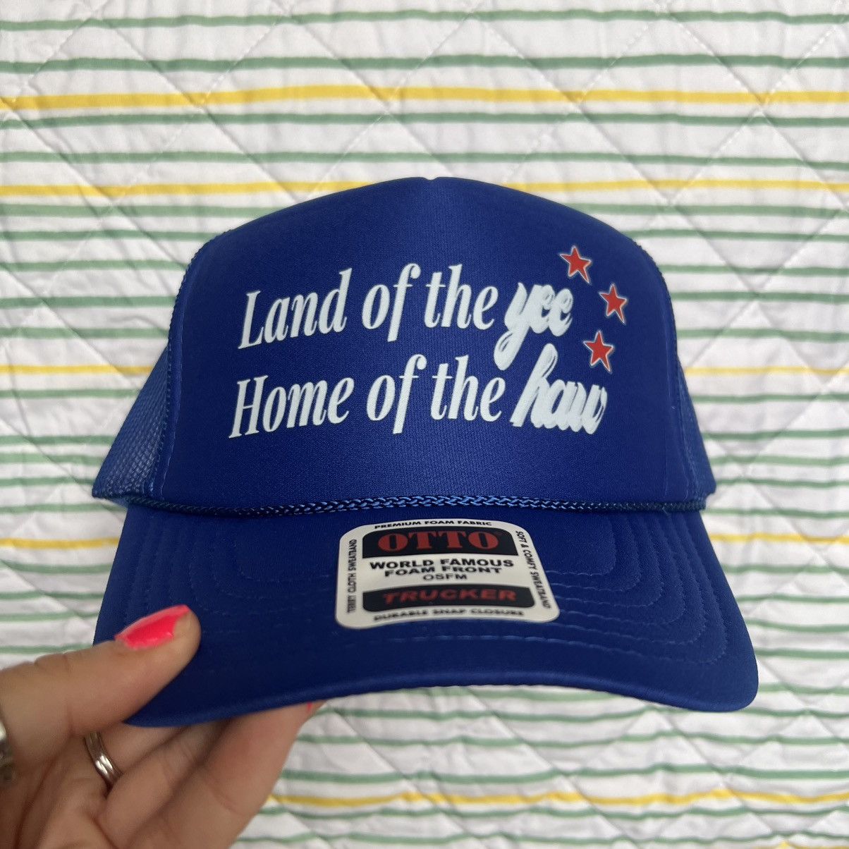 Otto USA Fourth of July country western trucker hat Size ONE SIZE - 1 Thumbnail