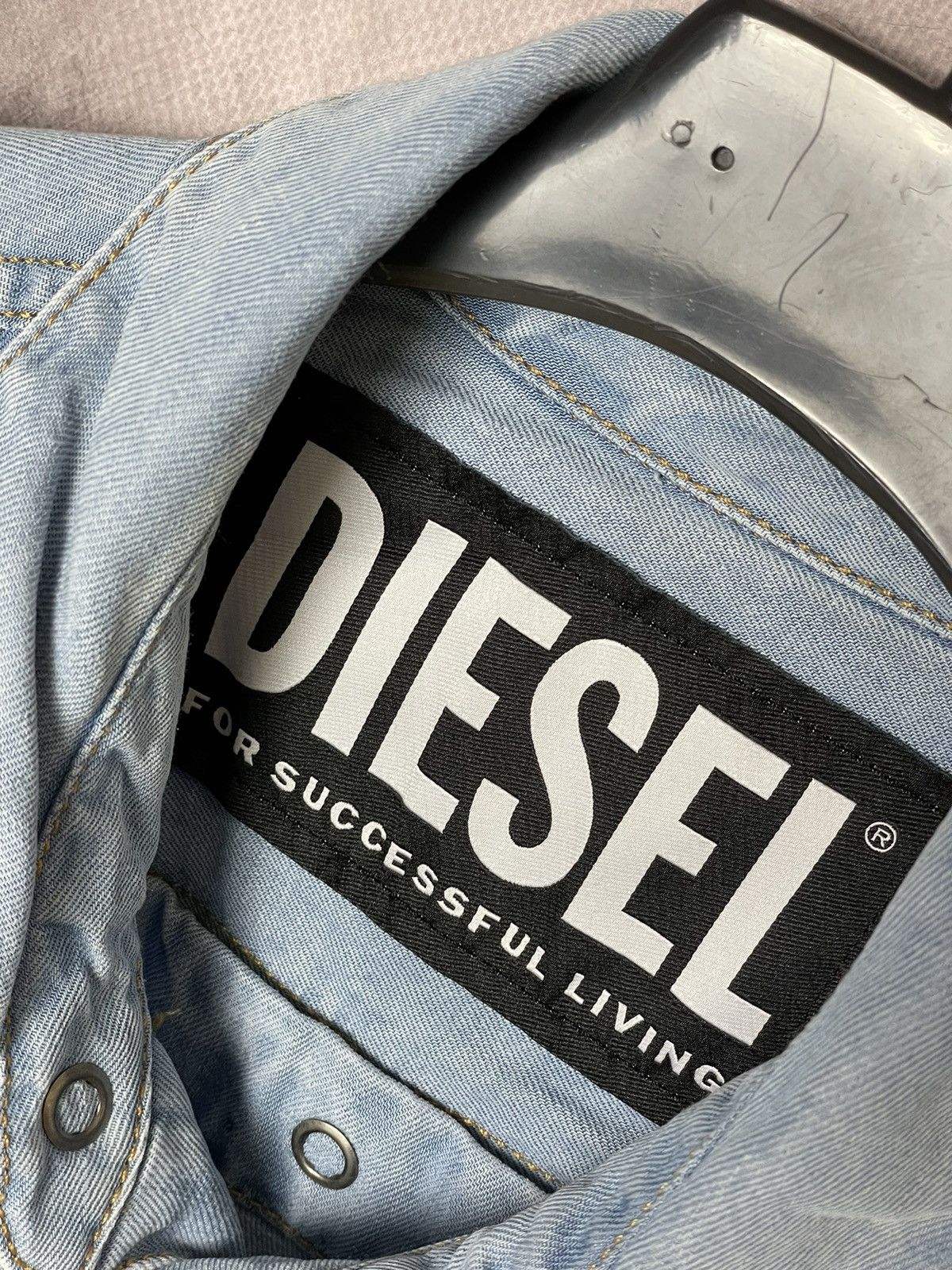 Diesel × Vintage Diesel Avant Garde Streetwear Denim Button dress/shirt y2k Size S / US 4 / IT 40 - 9 Thumbnail