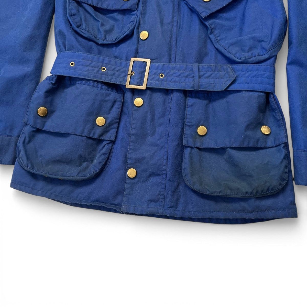 Barbour Rare Barbour international A7 Brass Cobalt Blue Waxed Jacket Size US M / EU 48-50 / 2 - 3 Thumbnail