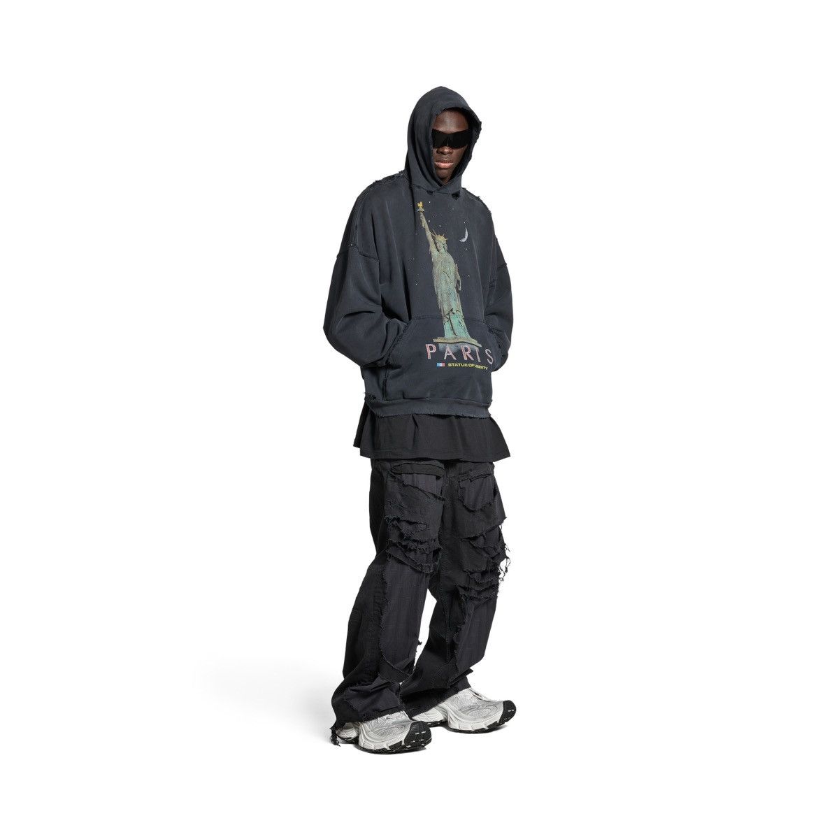 Balenciaga Balenciaga FW24 Paris Liberty Hoodie Sz.2 Size US M / EU 48-50 / 2 - 1 Thumbnail