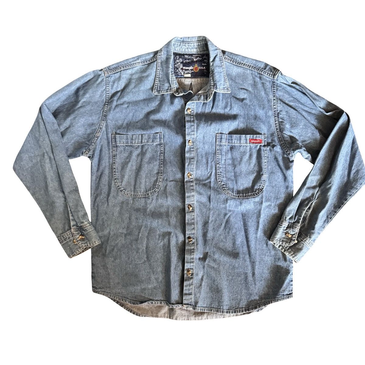 Wrangler Vintage Wrangler Men’s Denim Button-Up Shirt - Size XL Size US XL / EU 56 / 4 - 7 Thumbnail