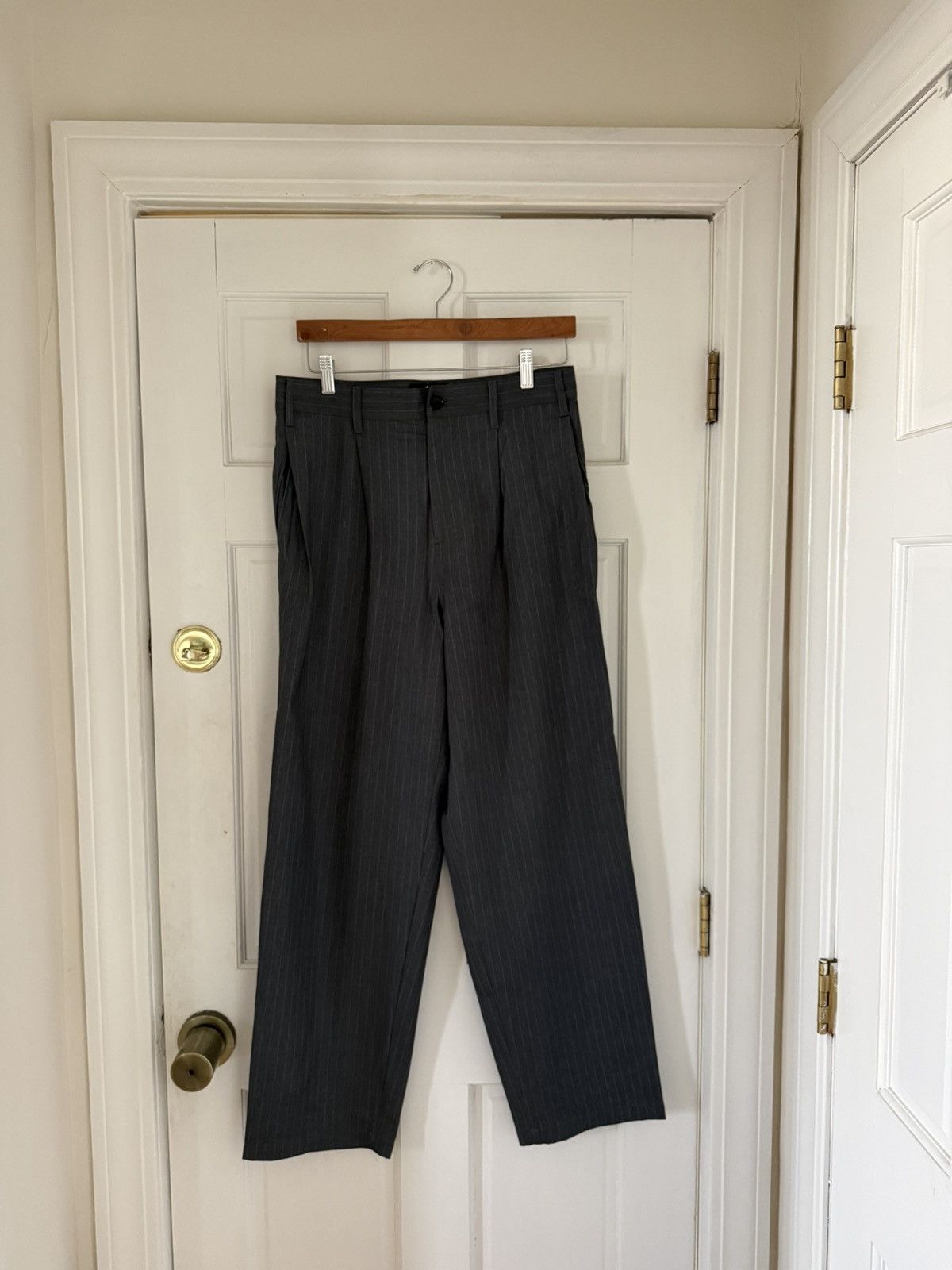 Stussy Stussy Striped Volume Pleated Trousers Size US 29 - 1 Thumbnail