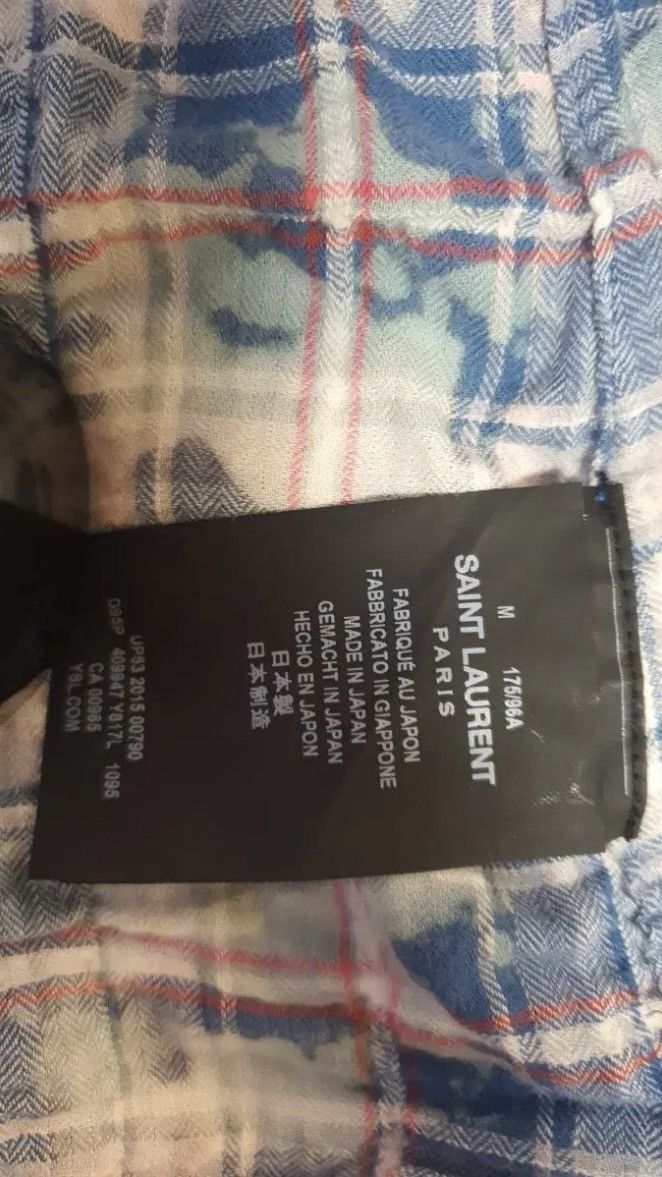 Saint Laurent Paris Saint Laurent SS16 Hedi Slimane Bleached Flannel Shirts Size US M / EU 48-50 / 2 - 4 Thumbnail