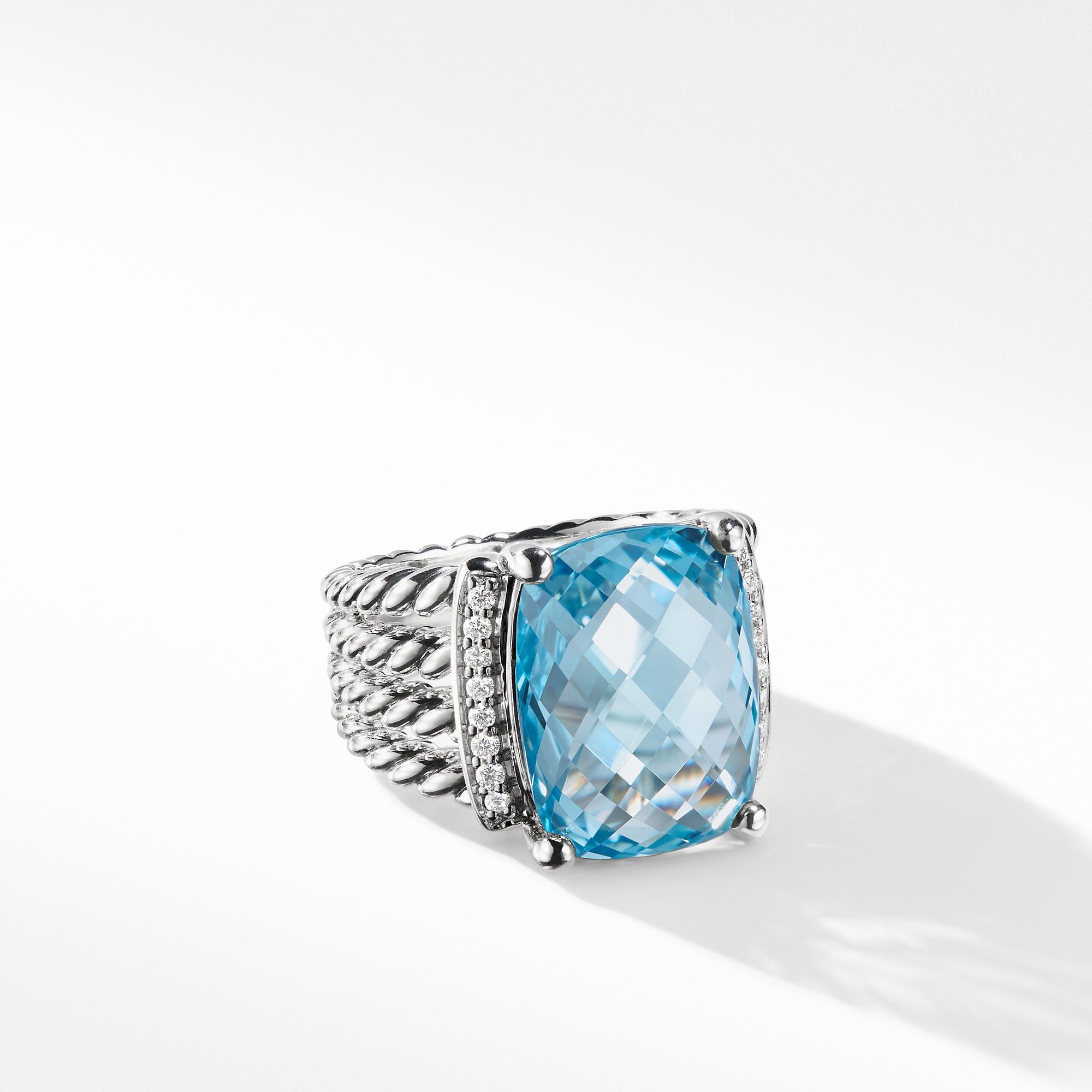 David Yurman o1w1db10525 R08916D Ring in Silver with Topaz and Diamond Size ONE SIZE - 1 Preview