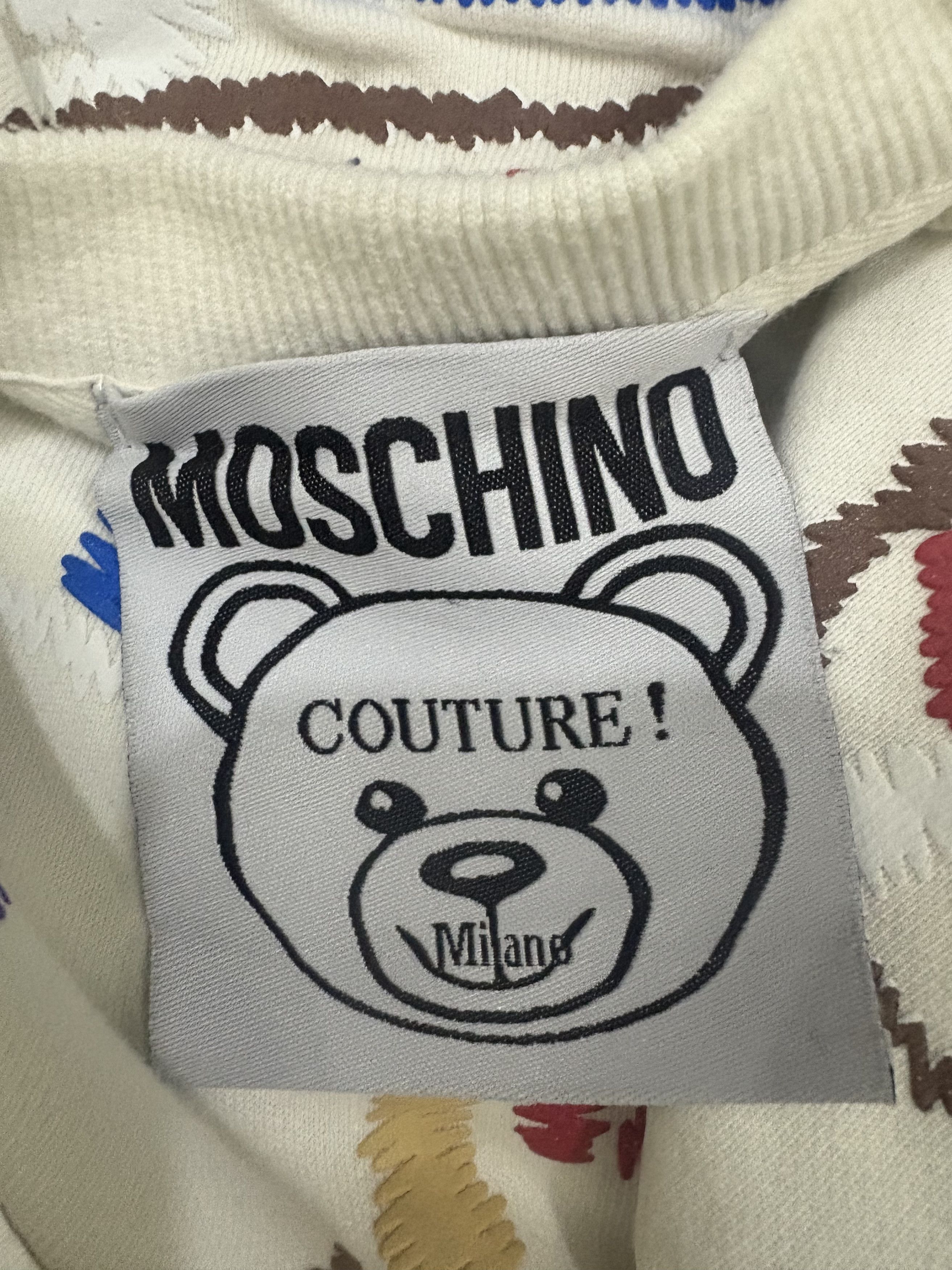 Moschino Moschino Sweatshirt White Multicolor Size US M / EU 48-50 / 2 - 5 Thumbnail