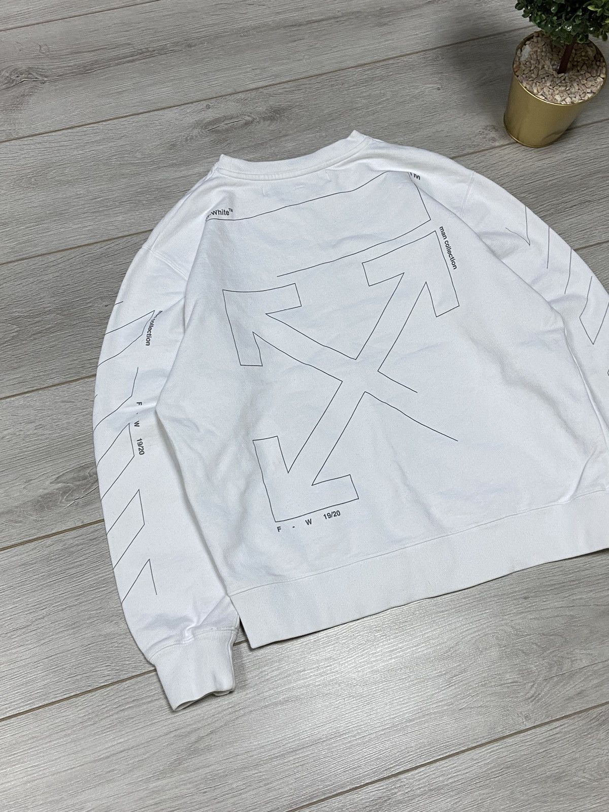 Off-White Off-White unfinished diagonal arrows sweatshirt Size US XL / EU 56 / 4 - 2 Thumbnail
