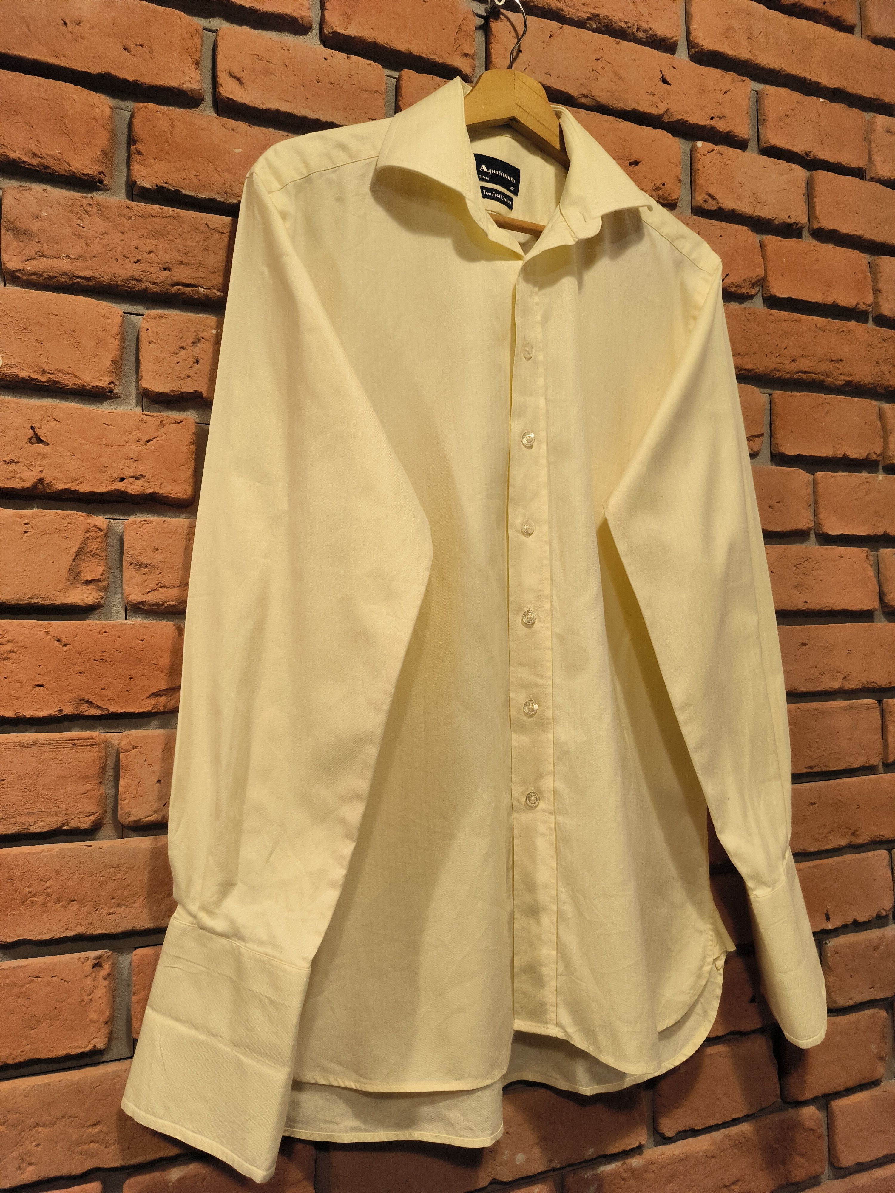 Aquascutum Aquascutum Shirt Button-Up Long Sleeve Yellow Cufflinks Size US L / EU 52-54 / 3 - 3 Thumbnail