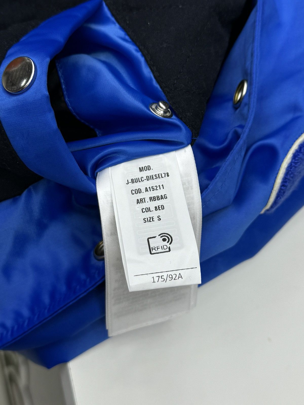 Diesel DIESEL Only The Brave Satin Blue Bomber Jacket Size US S / EU 44-46 / 1 - 7 Thumbnail