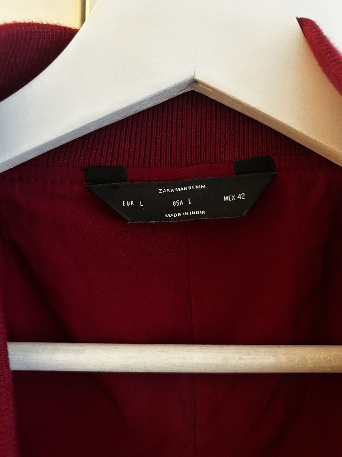 Zara Zara 2017 - Red Velvet Bomber Jacket Size US L / EU 52-54 / 3 - 7 Thumbnail