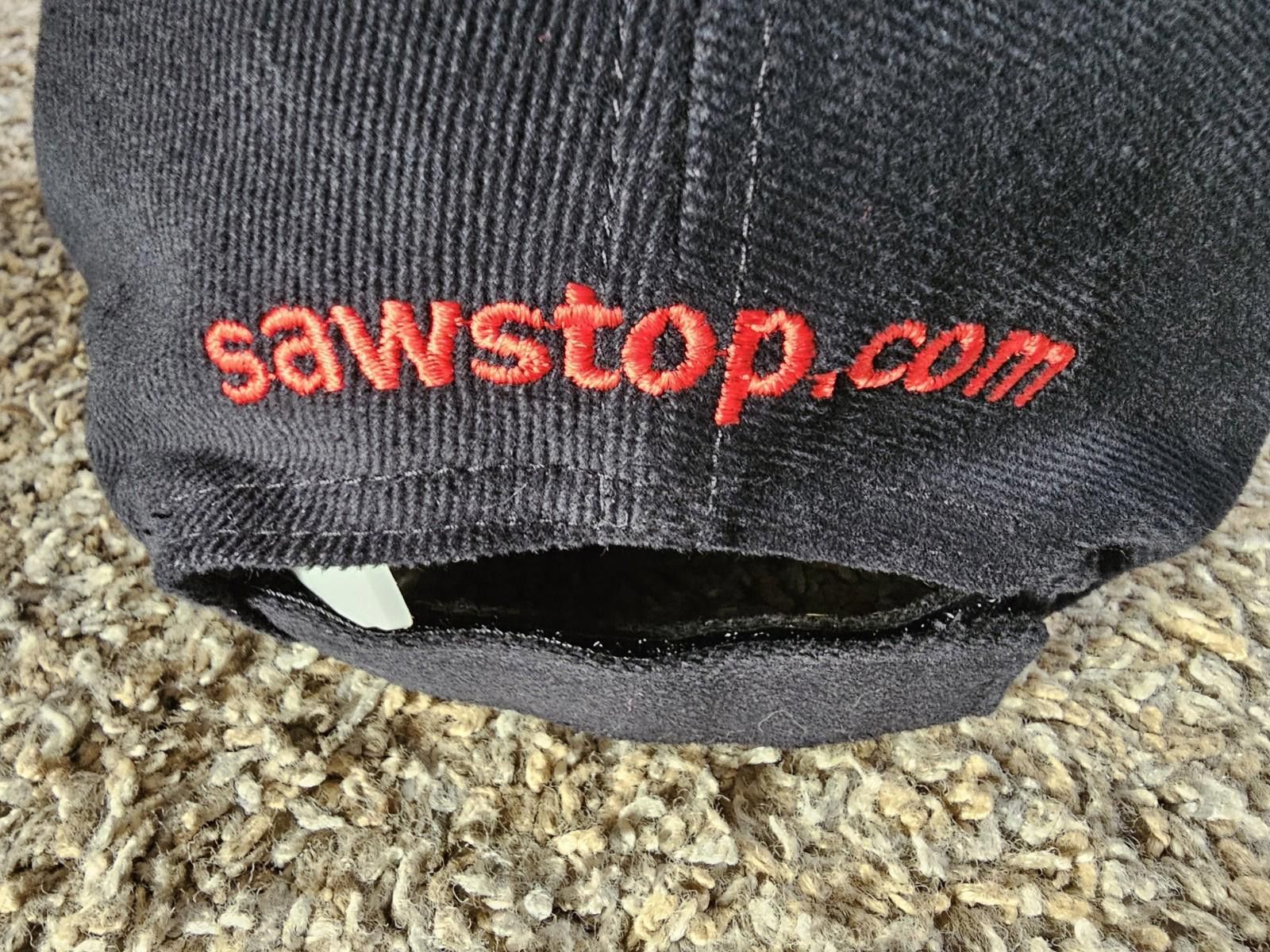 Designer SAWSTOP Adjustable Black Embroidered Logo Hat Saw Stop Size ONE SIZE - 5 Thumbnail