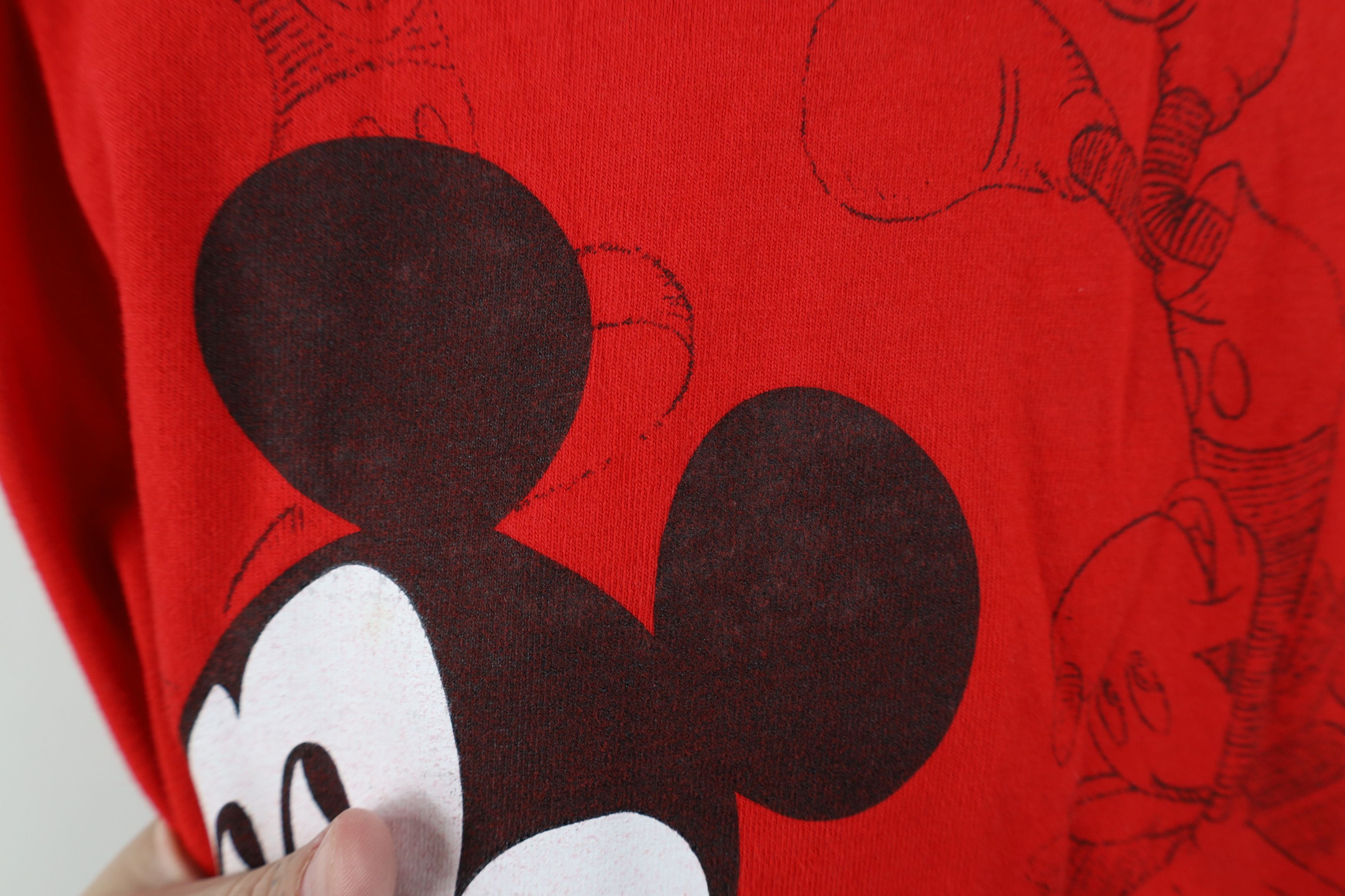 Vintage Vintage 90s Disney Mickey Mouse Sketch T-Shirt Cotton USA Size US M / EU 48-50 / 2 - 8 Thumbnail