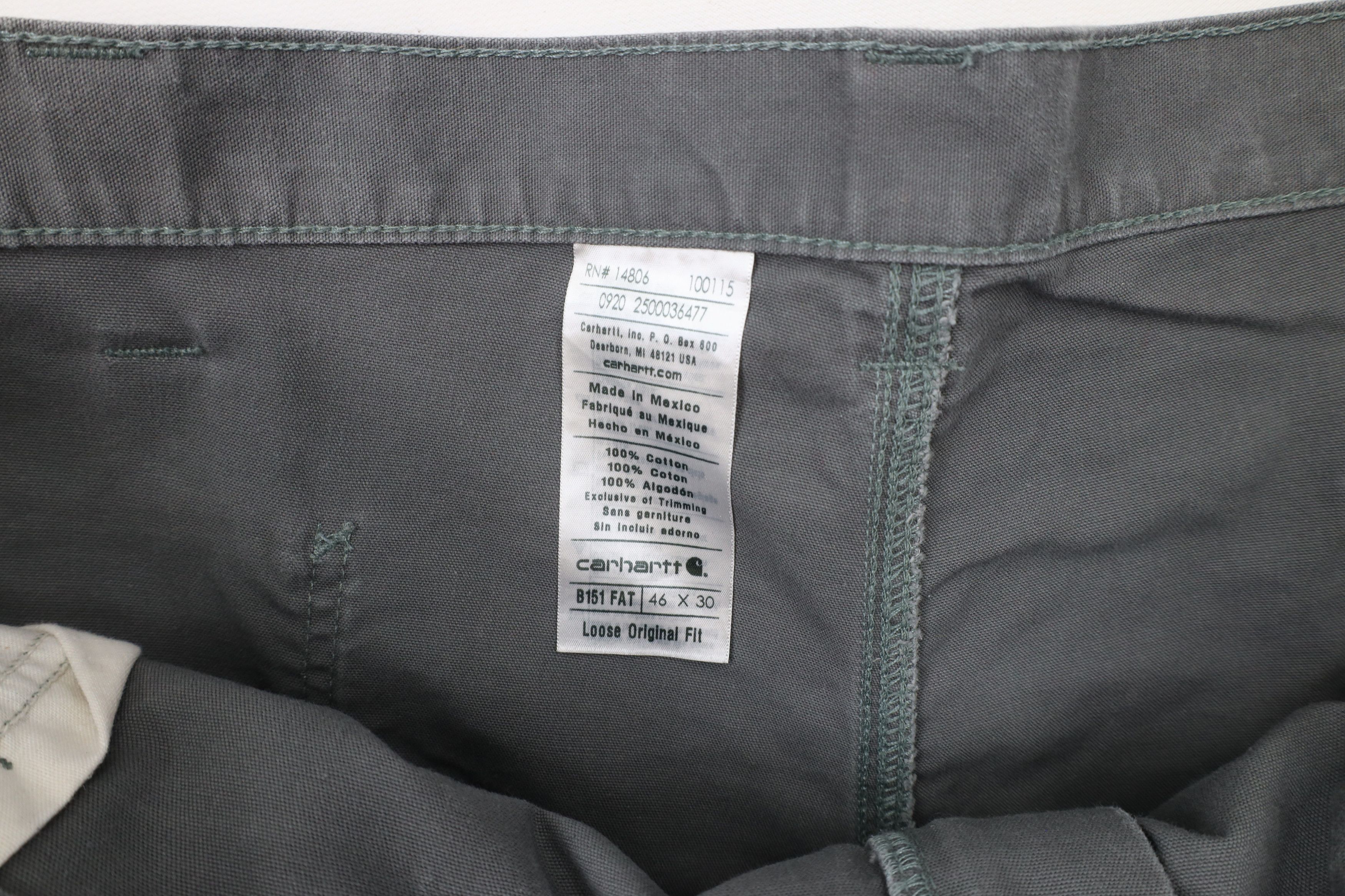 Carhartt × Vintage Vintage Y2K Carhartt Canvas Wide Leg Dungaree Pants Gray Size US 44 / EU 60 - 6 Thumbnail