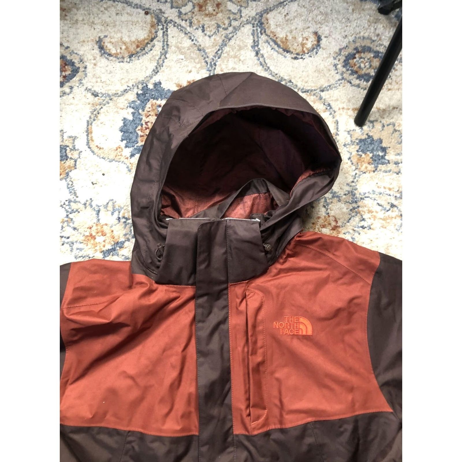 The North Face The North Face Jacket Mens Large Brown Orange Hooded Ski Insulated Full Zip Brown Orange Colorblock Mid-Length Pockets Zip Adventure Mens L/G Size US L / EU 52-54 / 3 - 2 Thumbnail