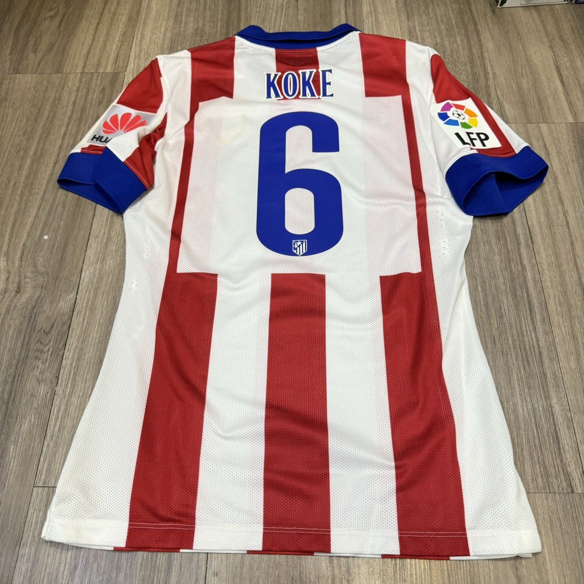 Nike Atletico Madrid 14/15 player issue home shirt #6 Koke Size US M / EU 48-50 / 2 - 2 Thumbnail