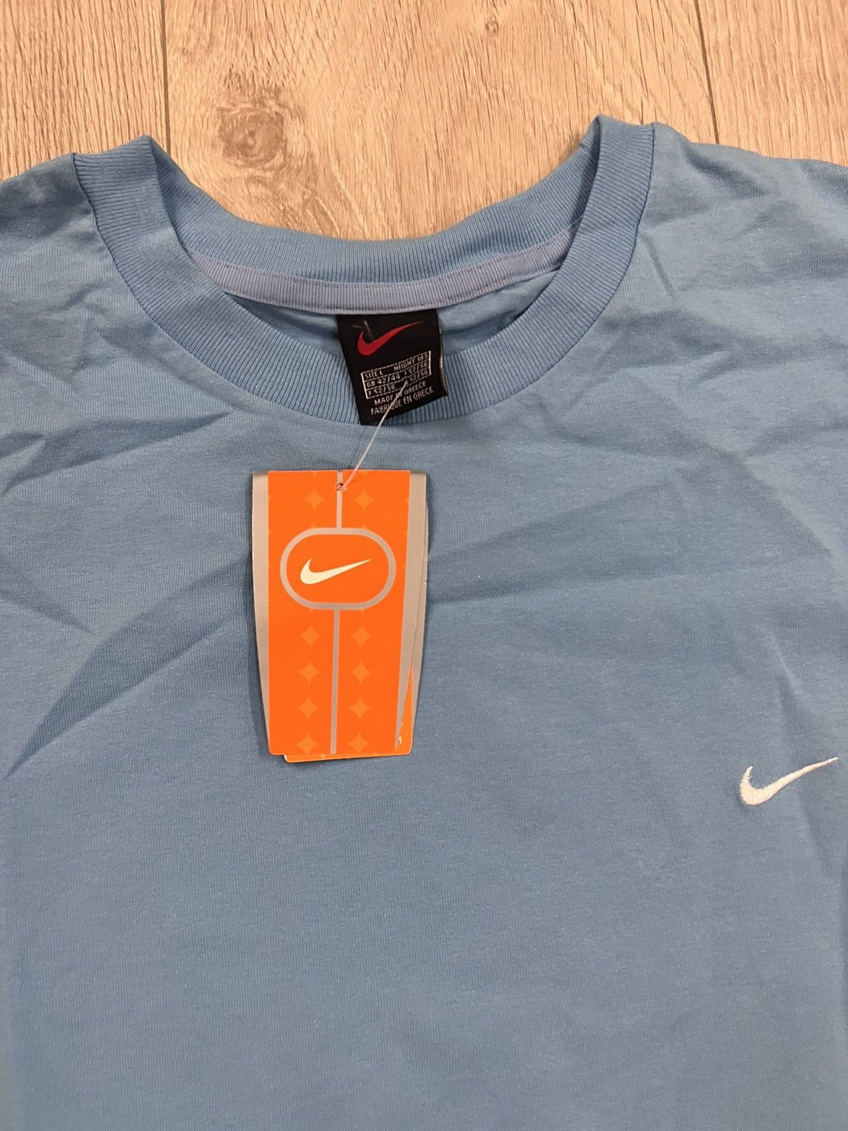 Nike × Vintage Vintage Nike Mini Swoosh TShirt Deadstock NOS 90s 00s W tags Size US L / EU 52-54 / 3 - 1 Thumbnail