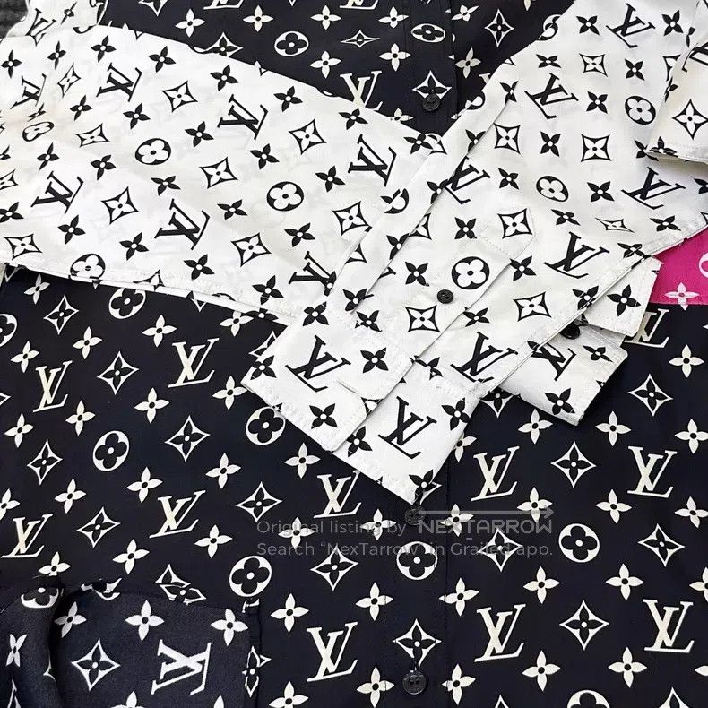 Louis Vuitton Louis Vuitton Mulberry silk presbyopic full-print shirt Size XS / US 0-2 / IT 36-38 - 6 Thumbnail