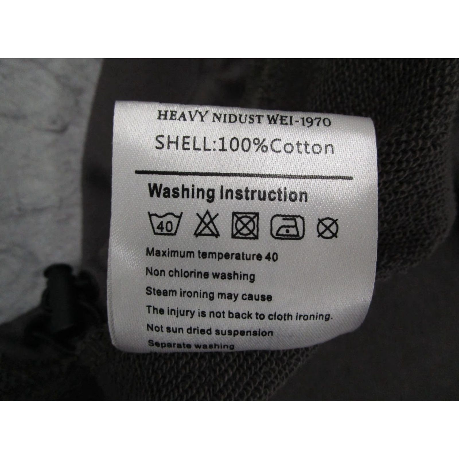 Vintage Jiye Heavy Industry Hoodie Mens Large Gray Strap Buckle Hood Cotton Techwear Size US L / EU 52-54 / 3 - 5 Thumbnail