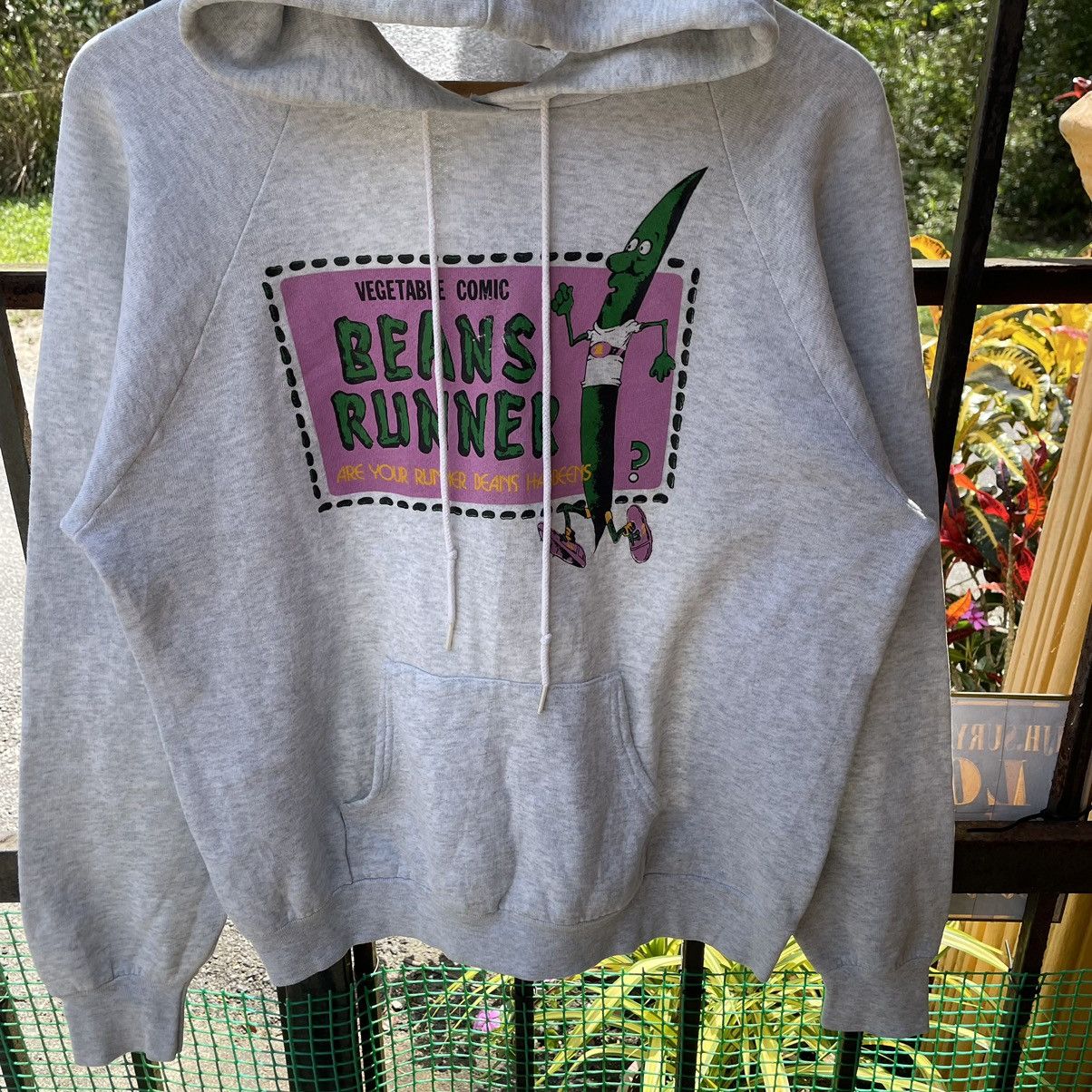 Fruit Of The Loom × Vintage 🔥Vintage Beams Runner Vegetables Comic Pullover Hoodie Size US M / EU 48-50 / 2 - 5 Thumbnail