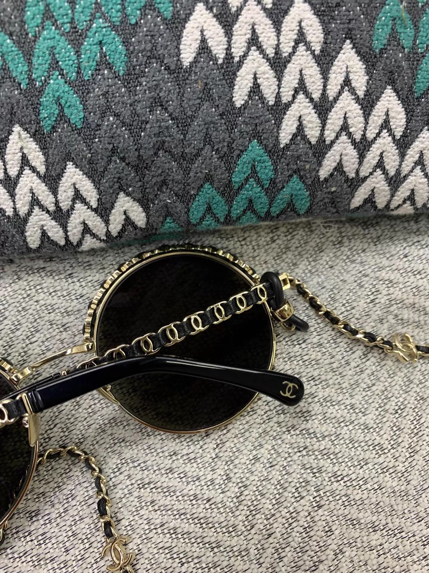 Chanel Chanel Leather Chain Full Logo Sunglasses New Size ONE SIZE - 5 Thumbnail