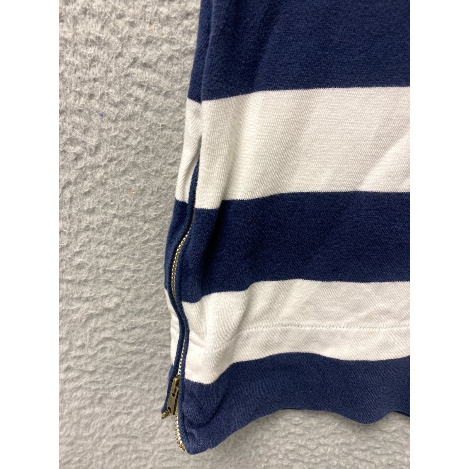 J.Crew J.CREW Dress Womens Small Navy White Stripe Tee Shirt Cotton Knit /106-20 Size S / US 4 / IT 40 - 6 Thumbnail