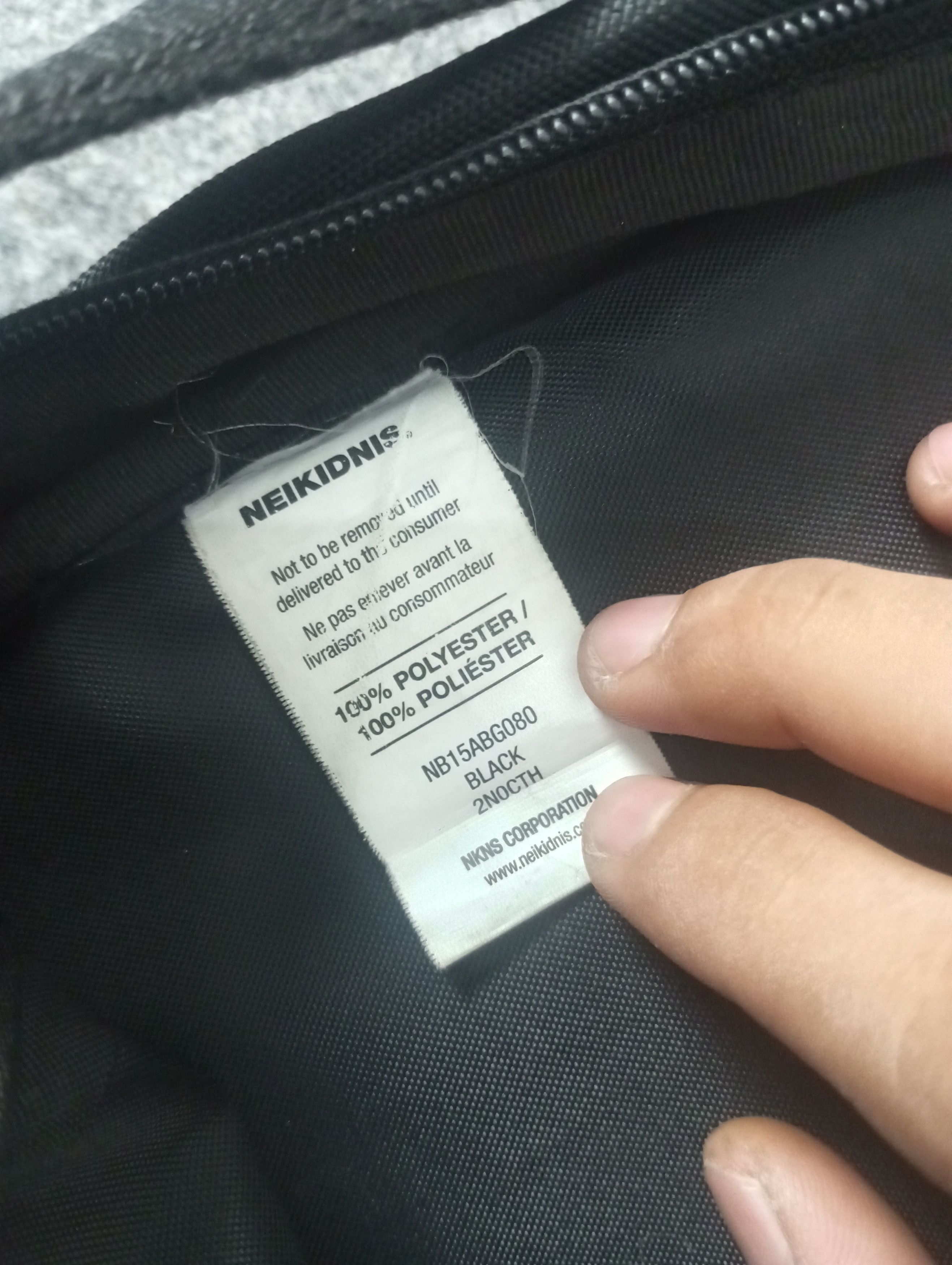 Japanese Brand × Vintage Vintage Black 'Neikidnis' Mesh String Backpack Size ONE SIZE - 5 Thumbnail